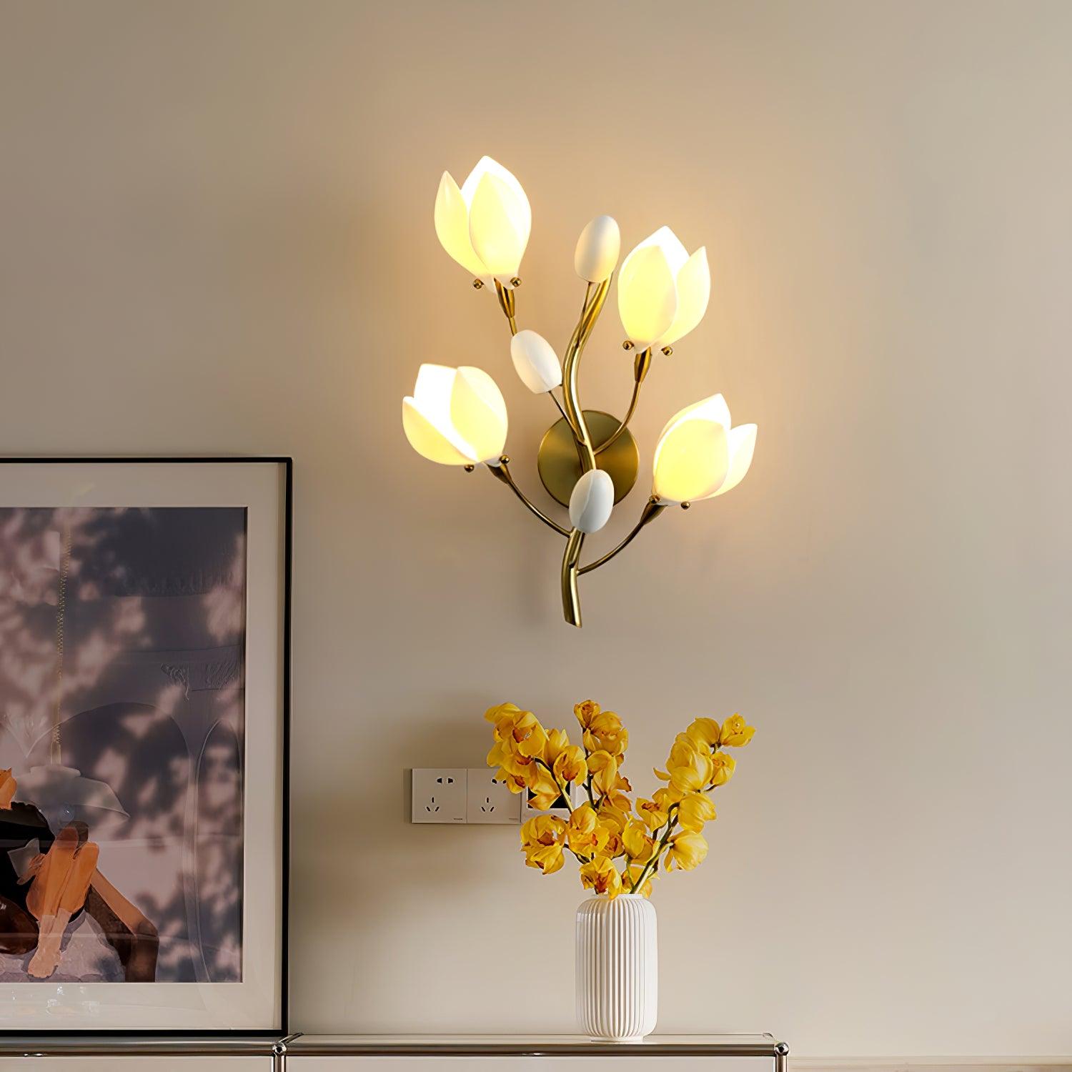 Porcelain Magnolia Wall Lamp - Blowlighting