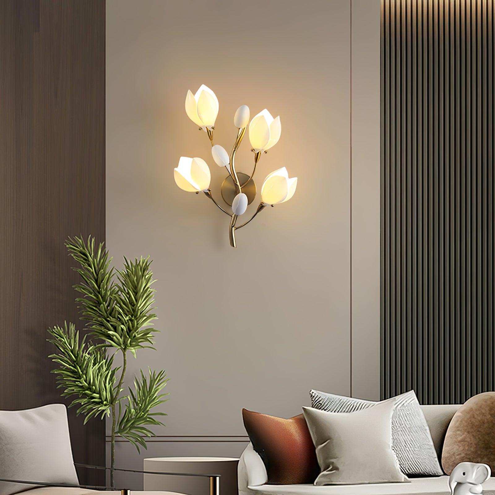 Porcelain Magnolia Wall Lamp - Blowlighting