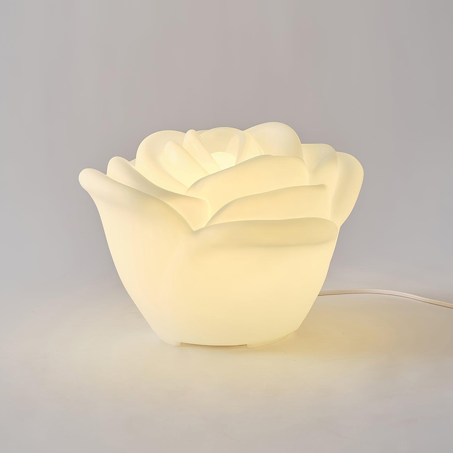 White Rose Shaped LED Table Lamp - Blowlighting