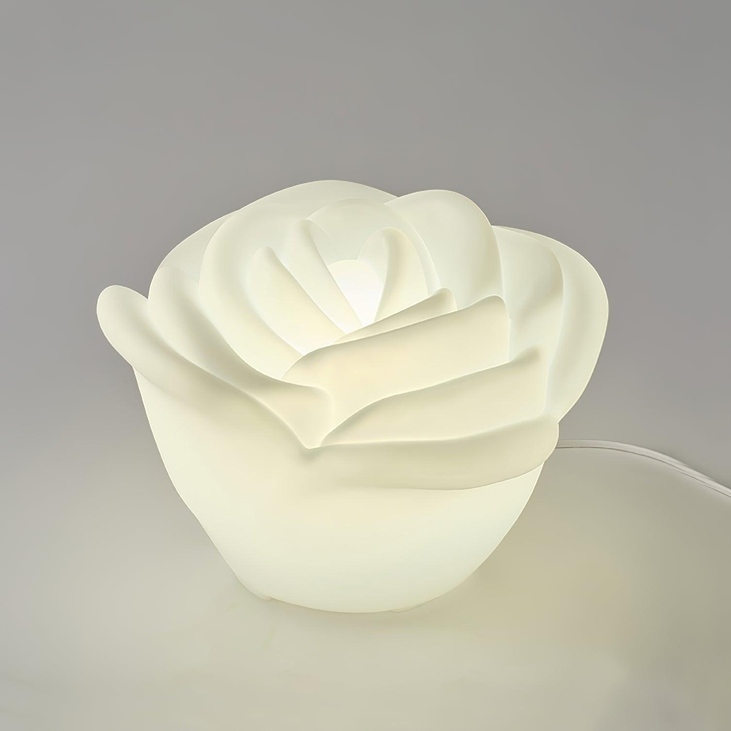 White Rose Shaped LED Table Lamp - Blowlighting