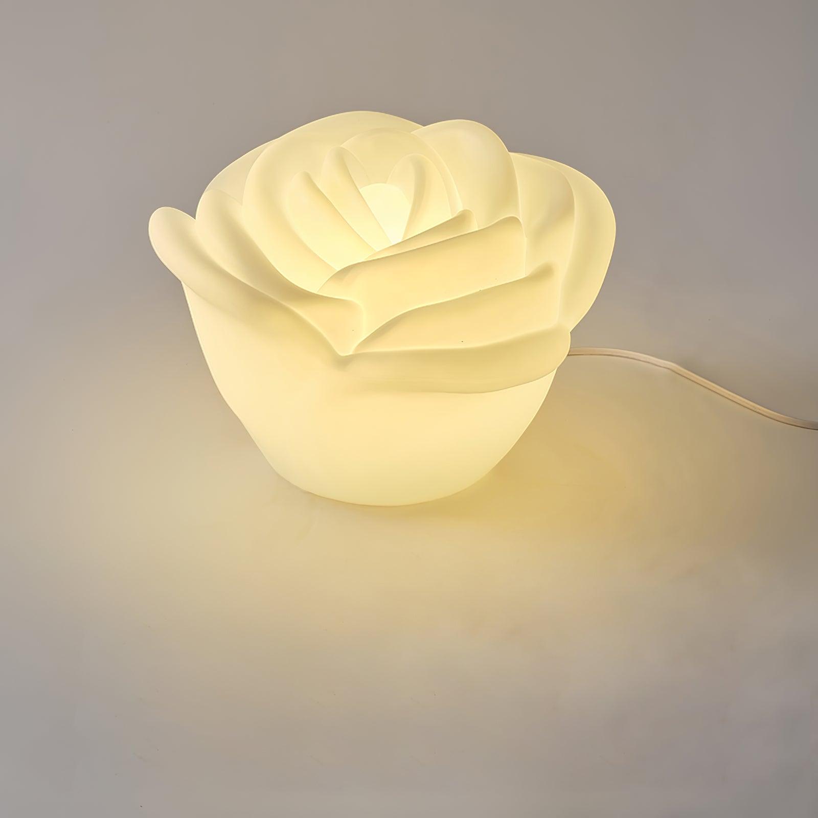 White Rose Shaped LED Table Lamp - Blowlighting