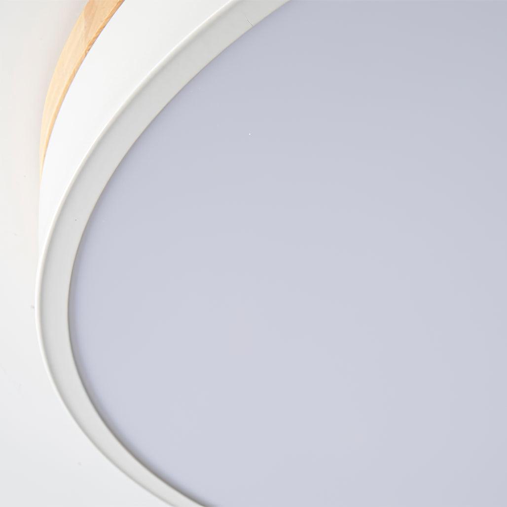 White Round Wooden Ceiling Lamp - Blowlighting