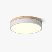 White Round Wooden Ceiling Lamp - Blowlighting