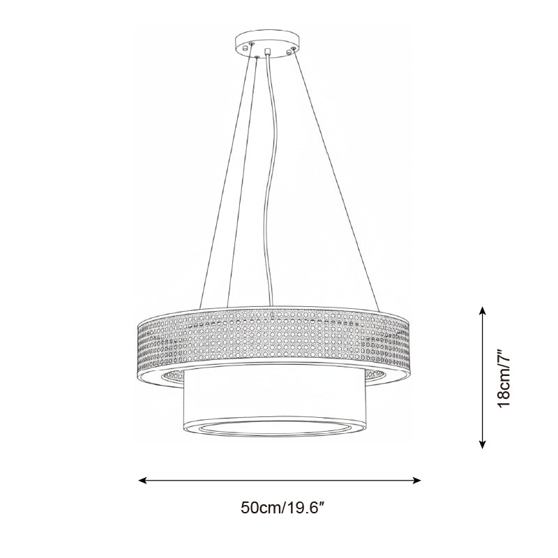 Circlura Natural Fabric Chandelier