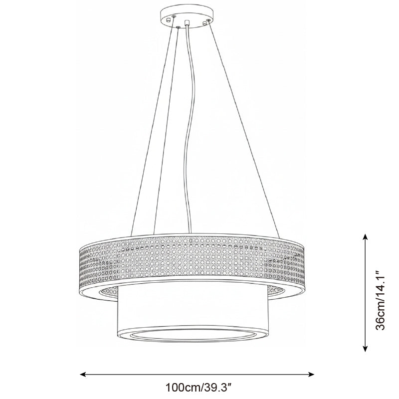 Circlura Natural Fabric Chandelier