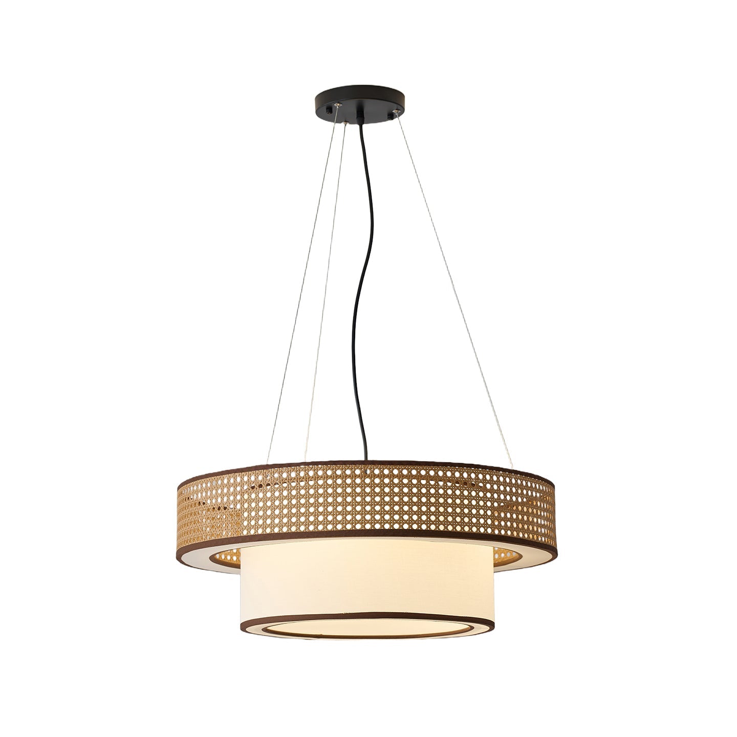 Circlura Natural Fabric Chandelier