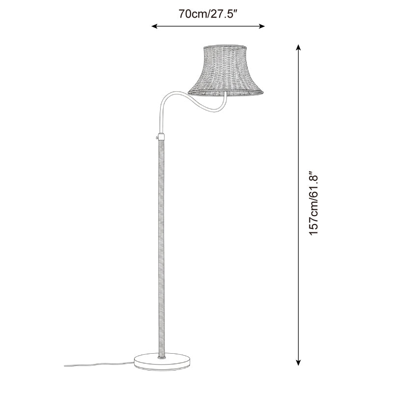 Calmo Rattan Natural Floor Lamp
