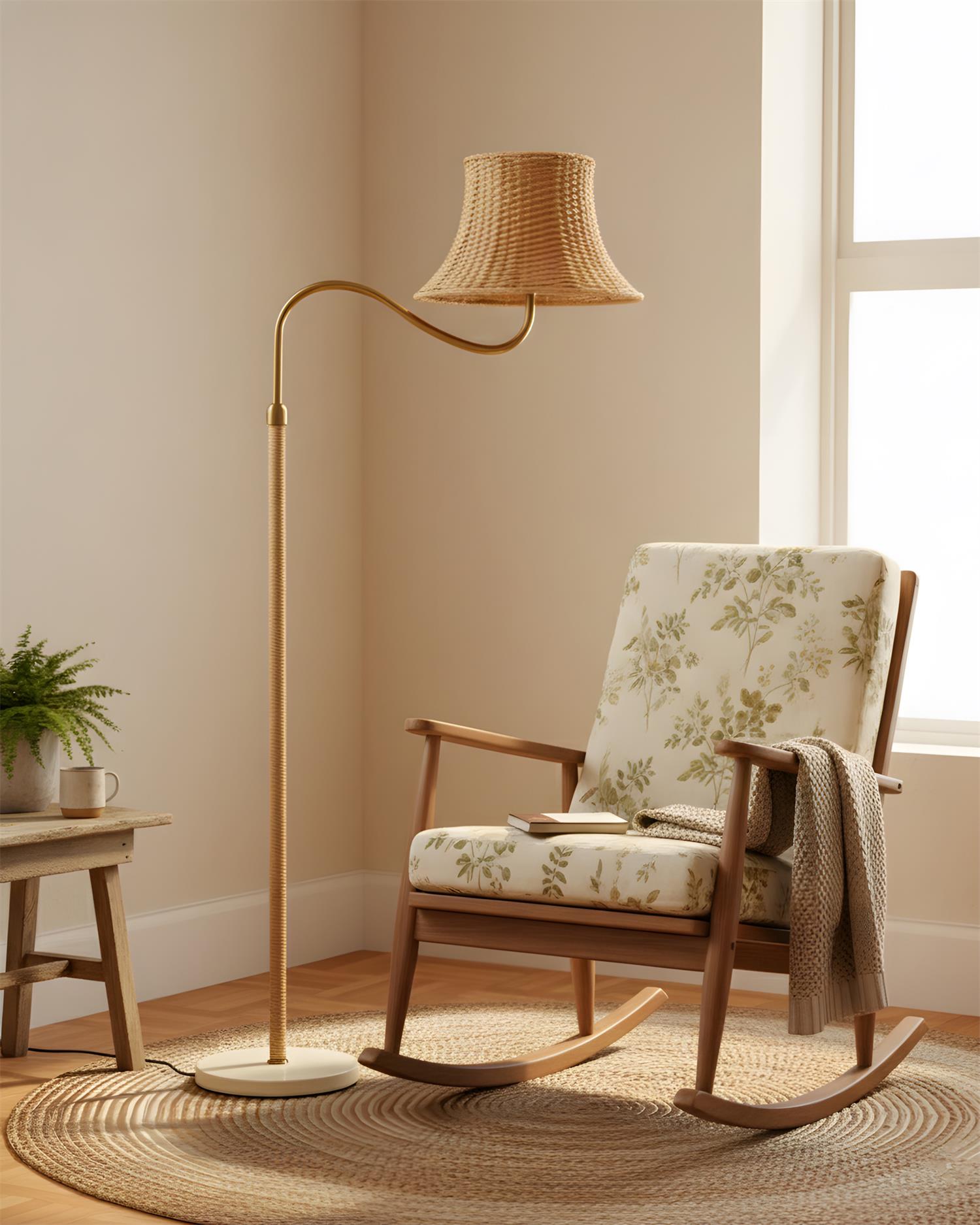 Calmo Rattan Natural Floor Lamp