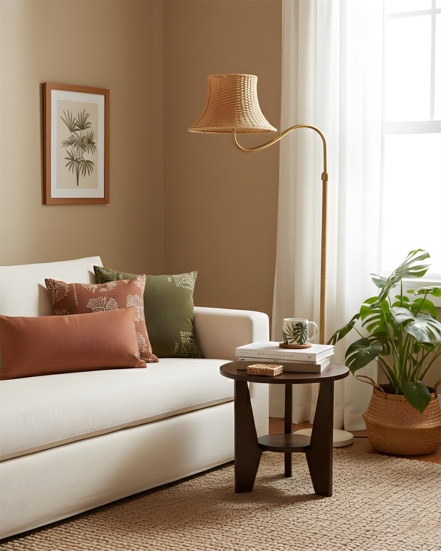 Calmo Rattan Natural Floor Lamp