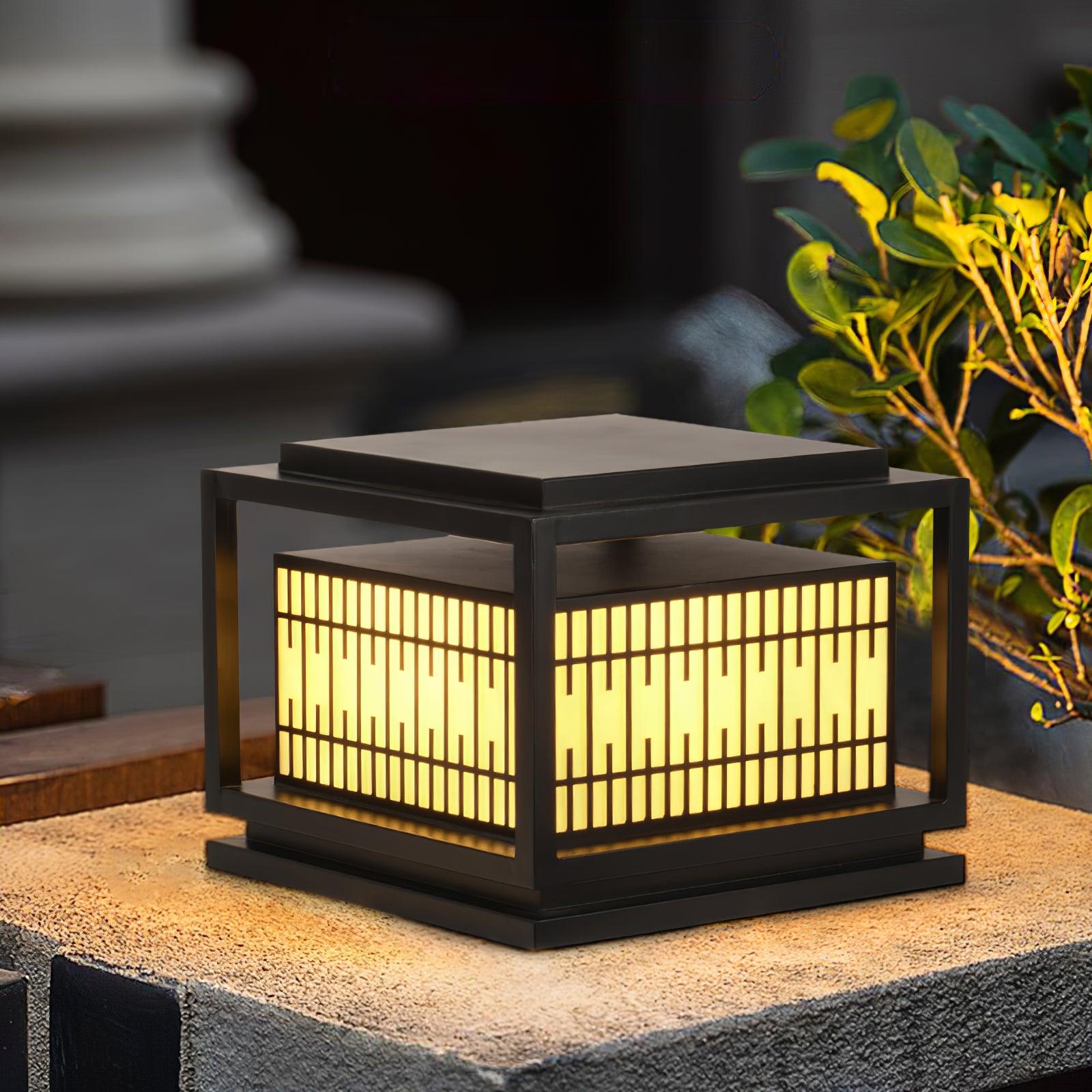 Window Grille Outdoor Post Light - Blowlighting