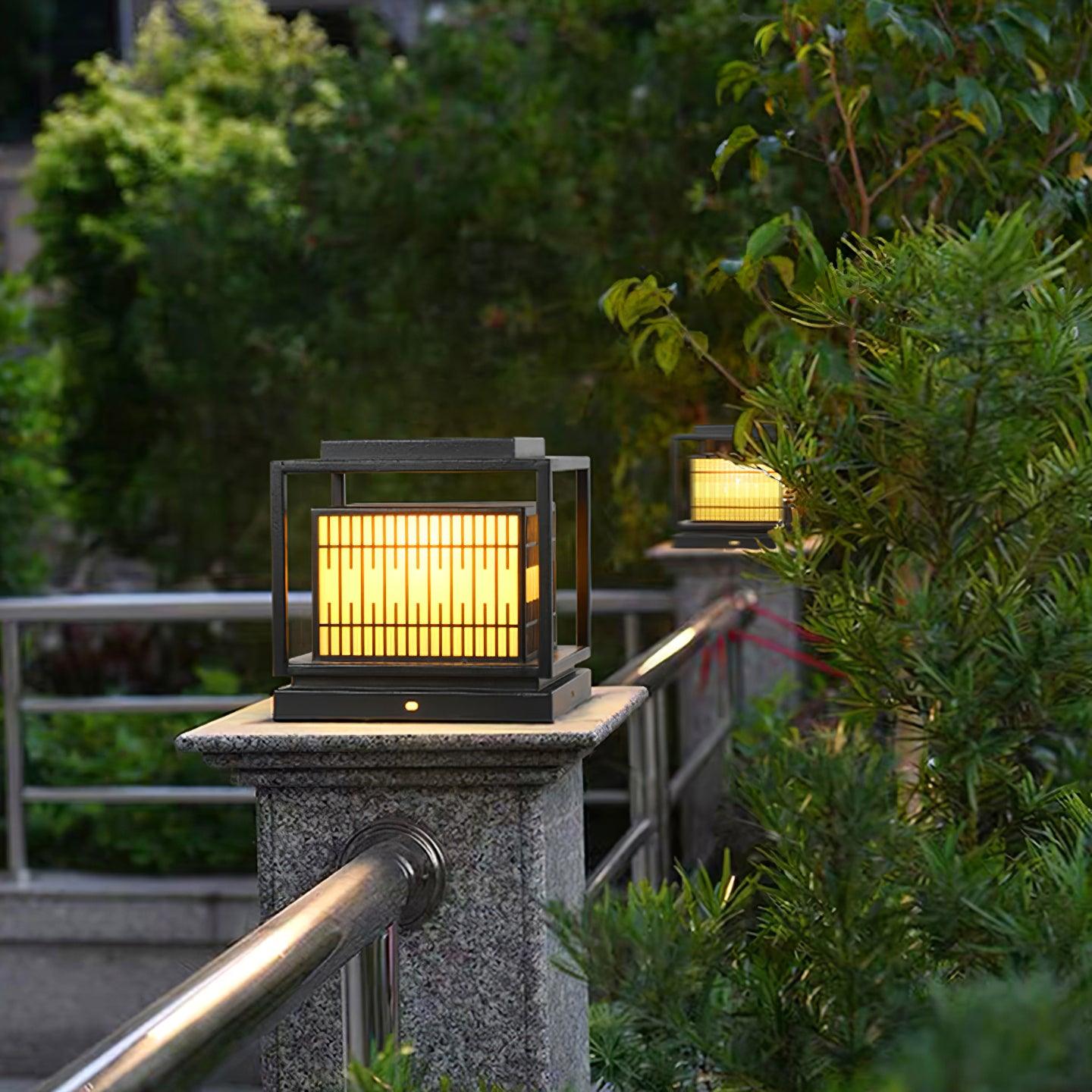 Window Grille Outdoor Post Light - Blowlighting