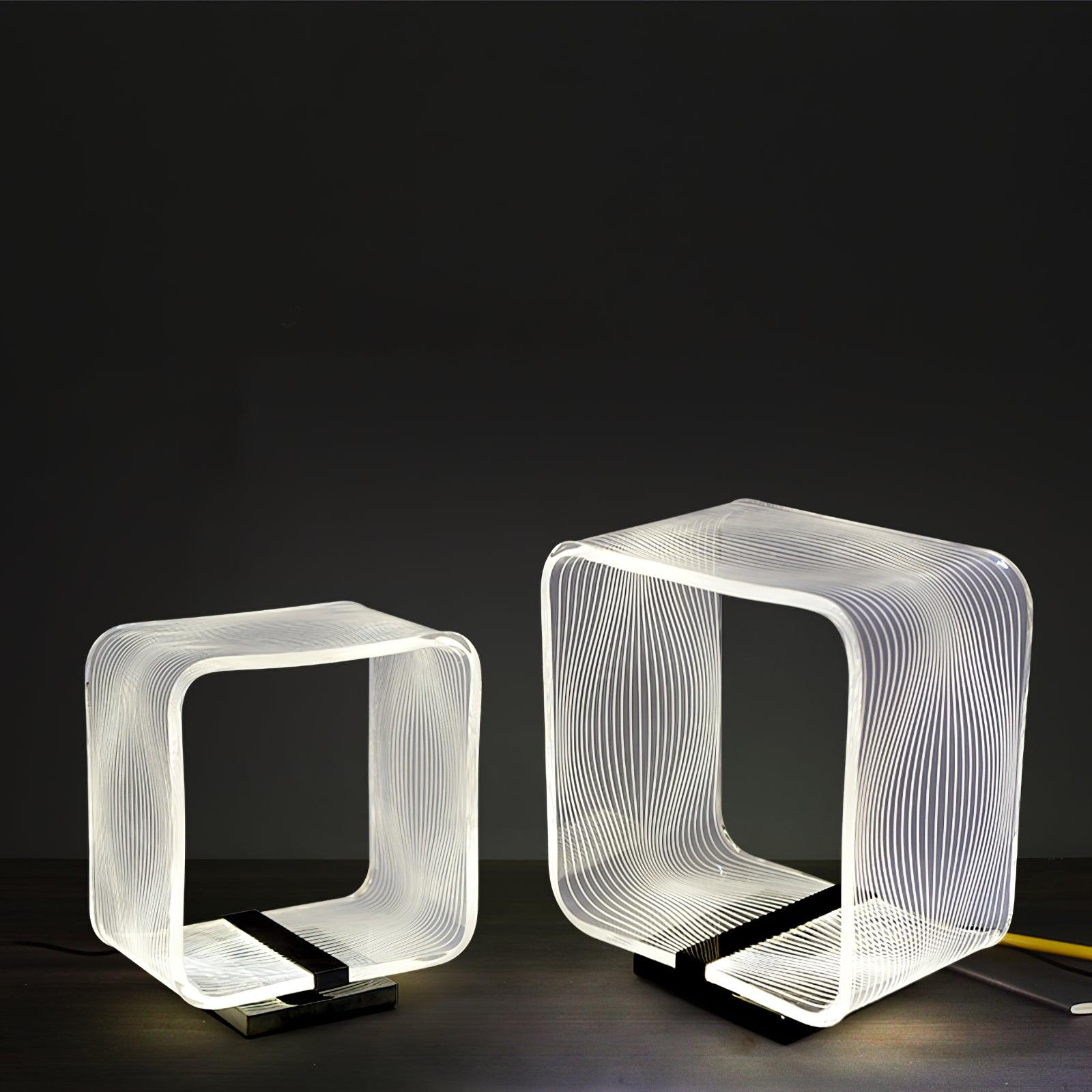 Wire Cube Table Lamp - Blowlighting