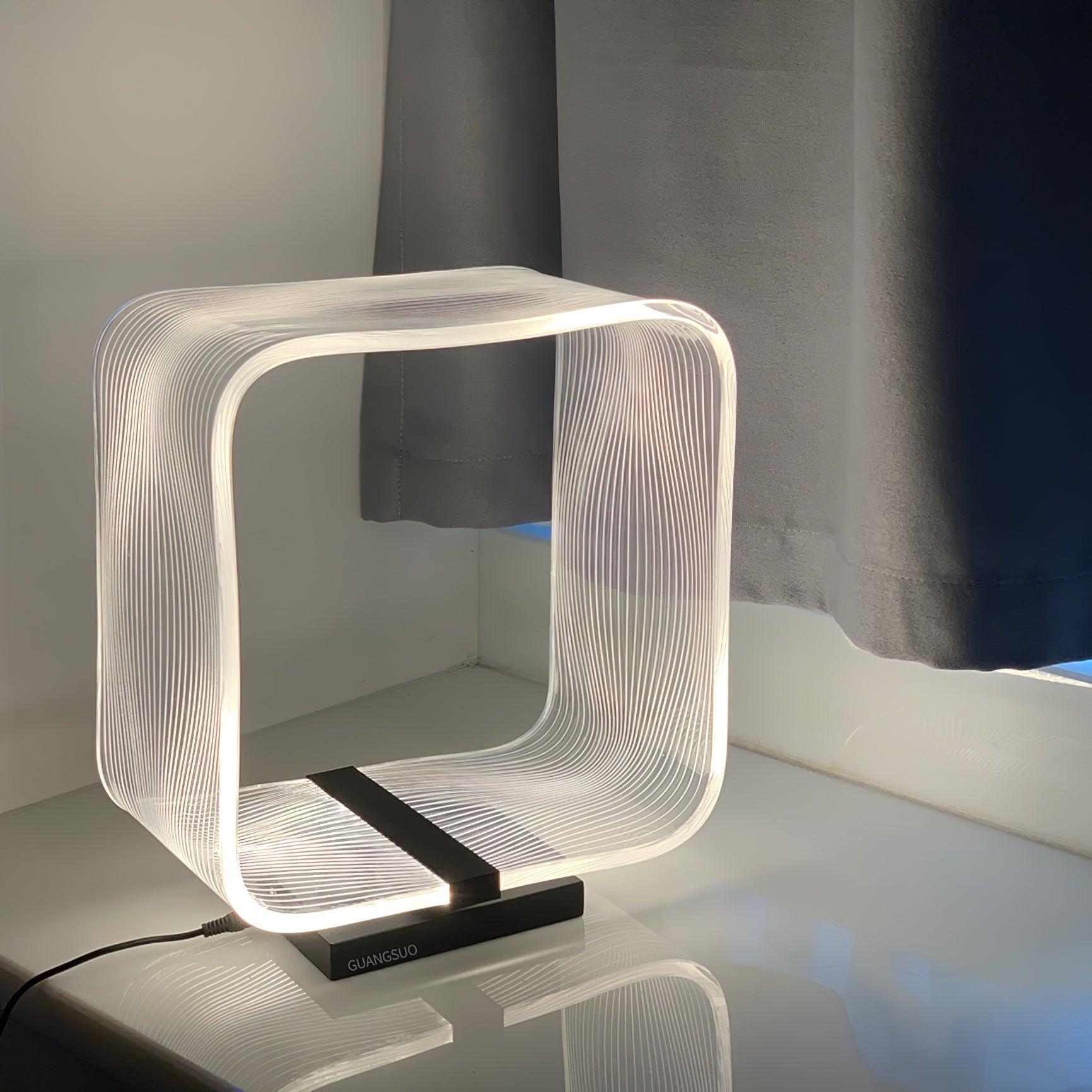 Wire Cube Table Lamp - Blowlighting