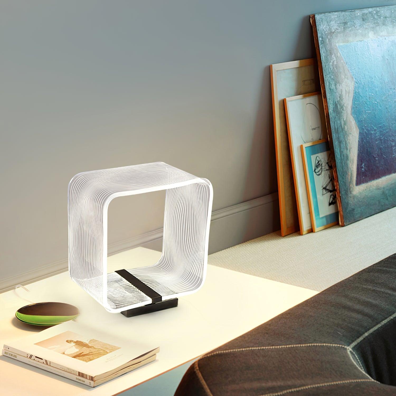 Wire Cube Table Lamp - Blowlighting