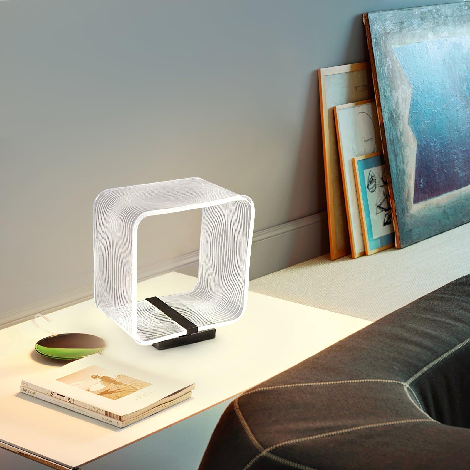Wire Cube Table Lamp - Blowlighting