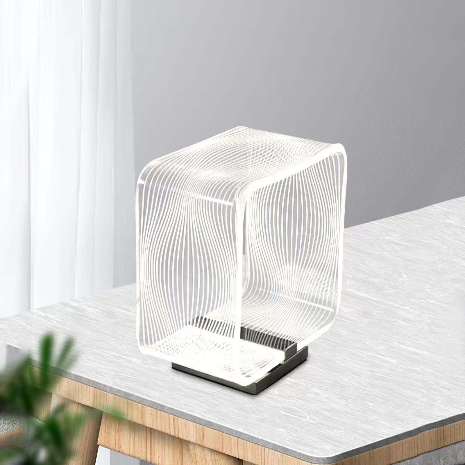 Wire Cube Table Lamp - Blowlighting