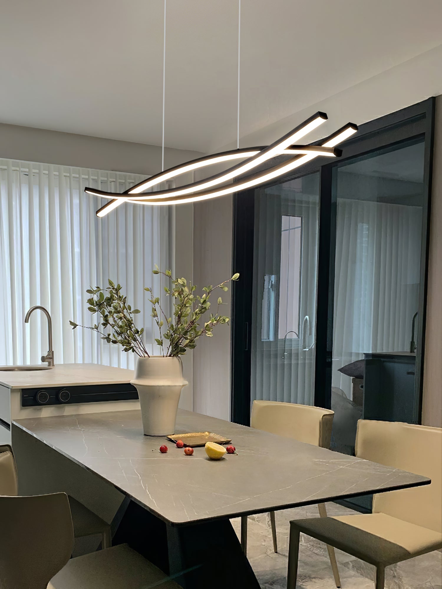 Wishbone LED Chandelier - Blowlighting