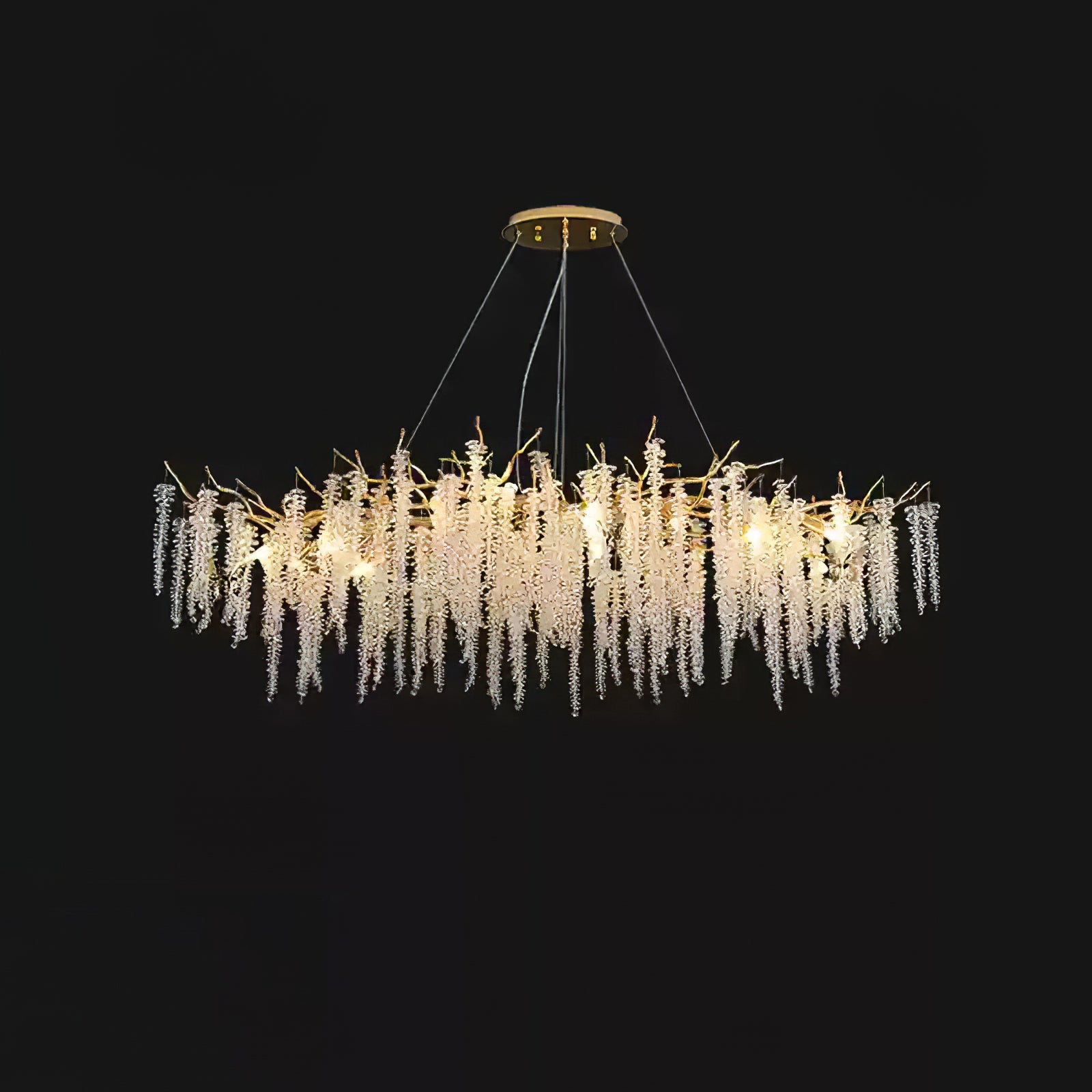 Wisteria Flower Crystal Chandelier - Blowlighting