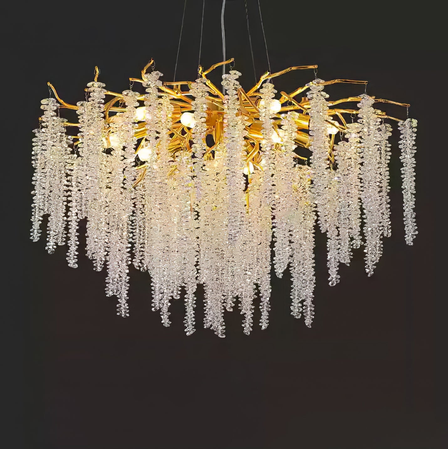 Wisteria Flower Crystal Chandelier - Blowlighting