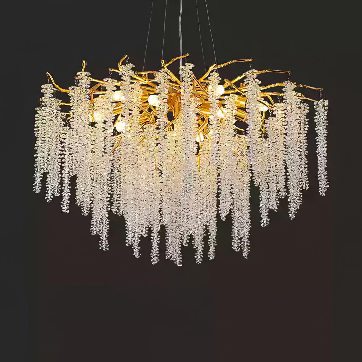 Wisteria Flower Crystal Chandelier - Blowlighting