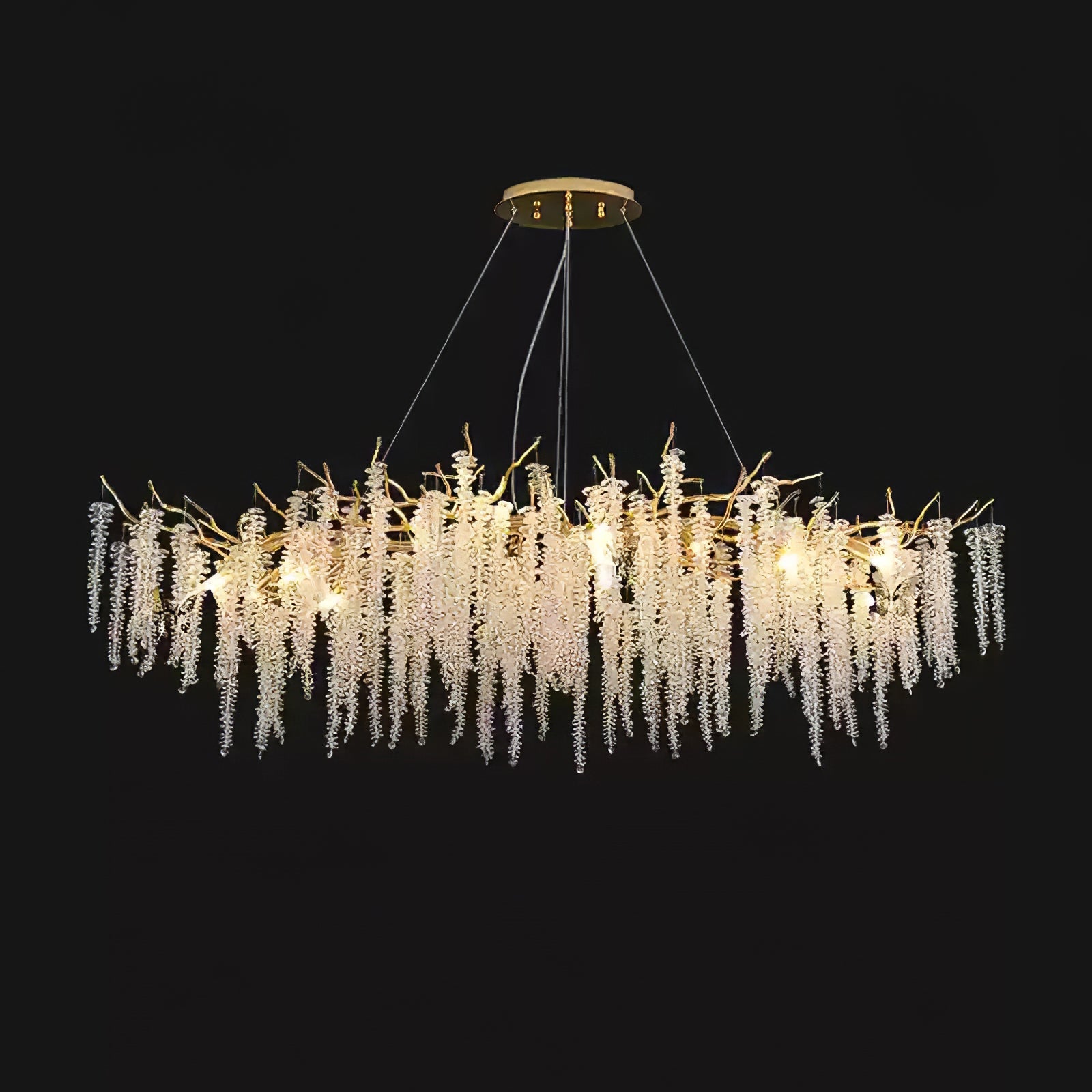 Wisteria Flower Crystal Chandelier - Blowlighting