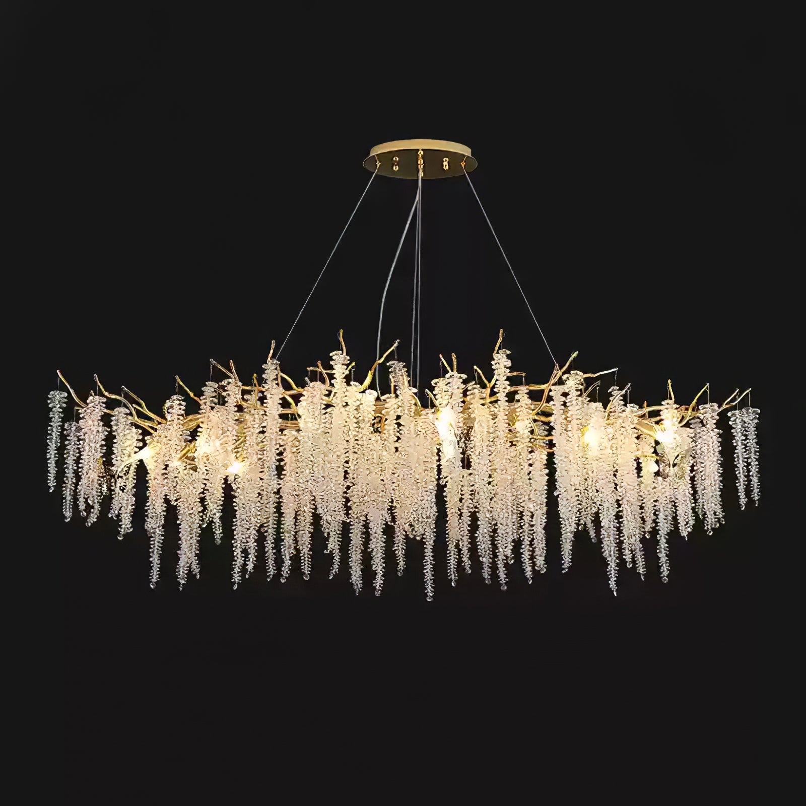 Wisteria Flower Crystal Chandelier - Blowlighting
