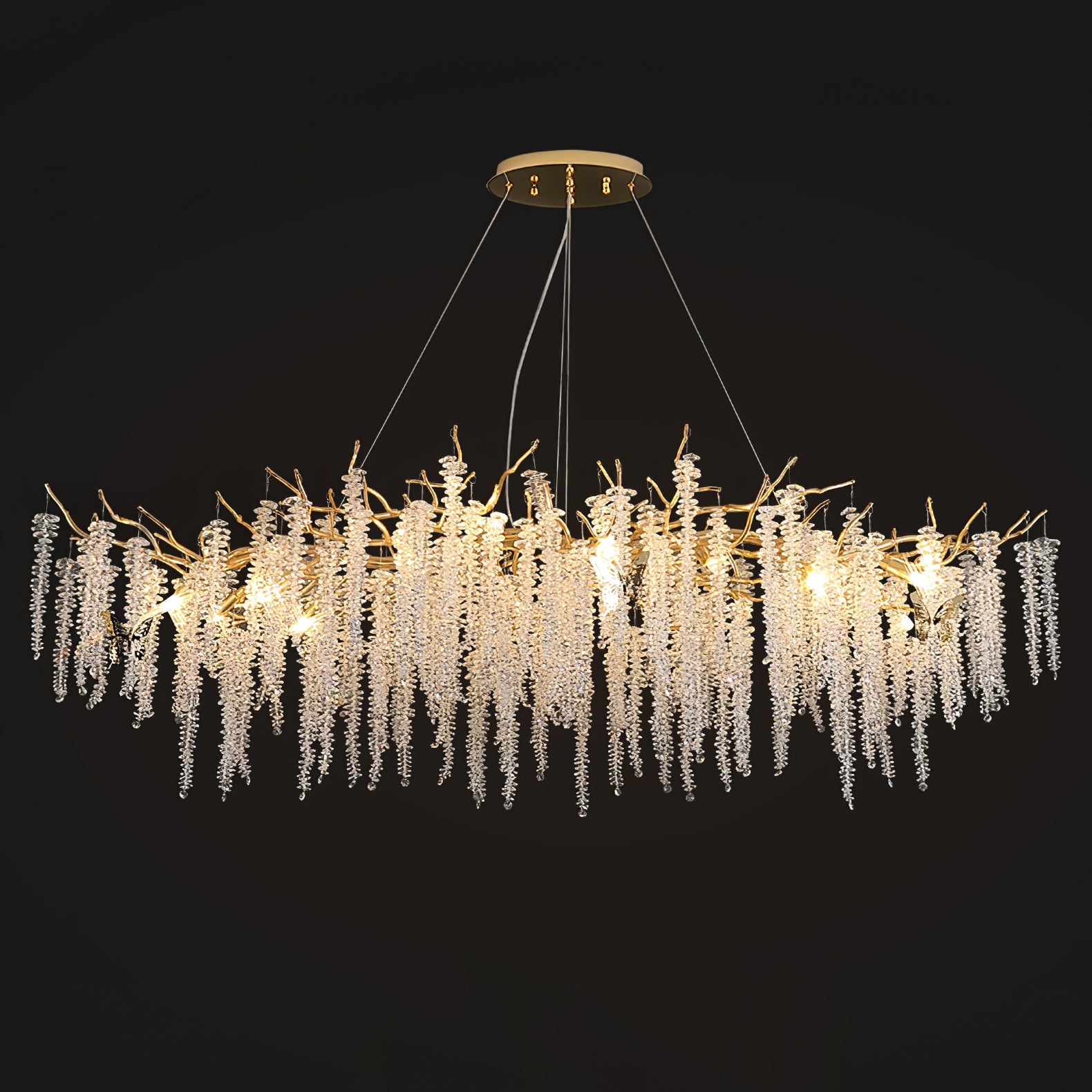 Wisteria Flower Crystal Chandelier - Blowlighting