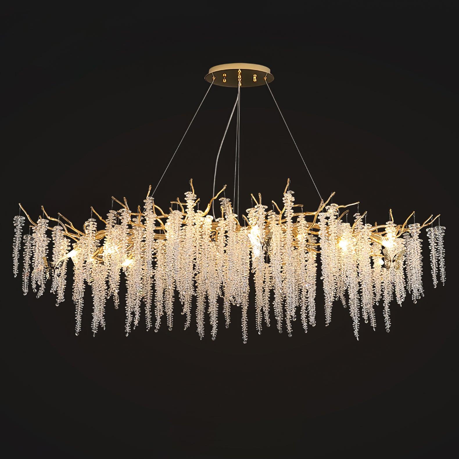 Wisteria Flower Crystal Chandelier - Blowlighting