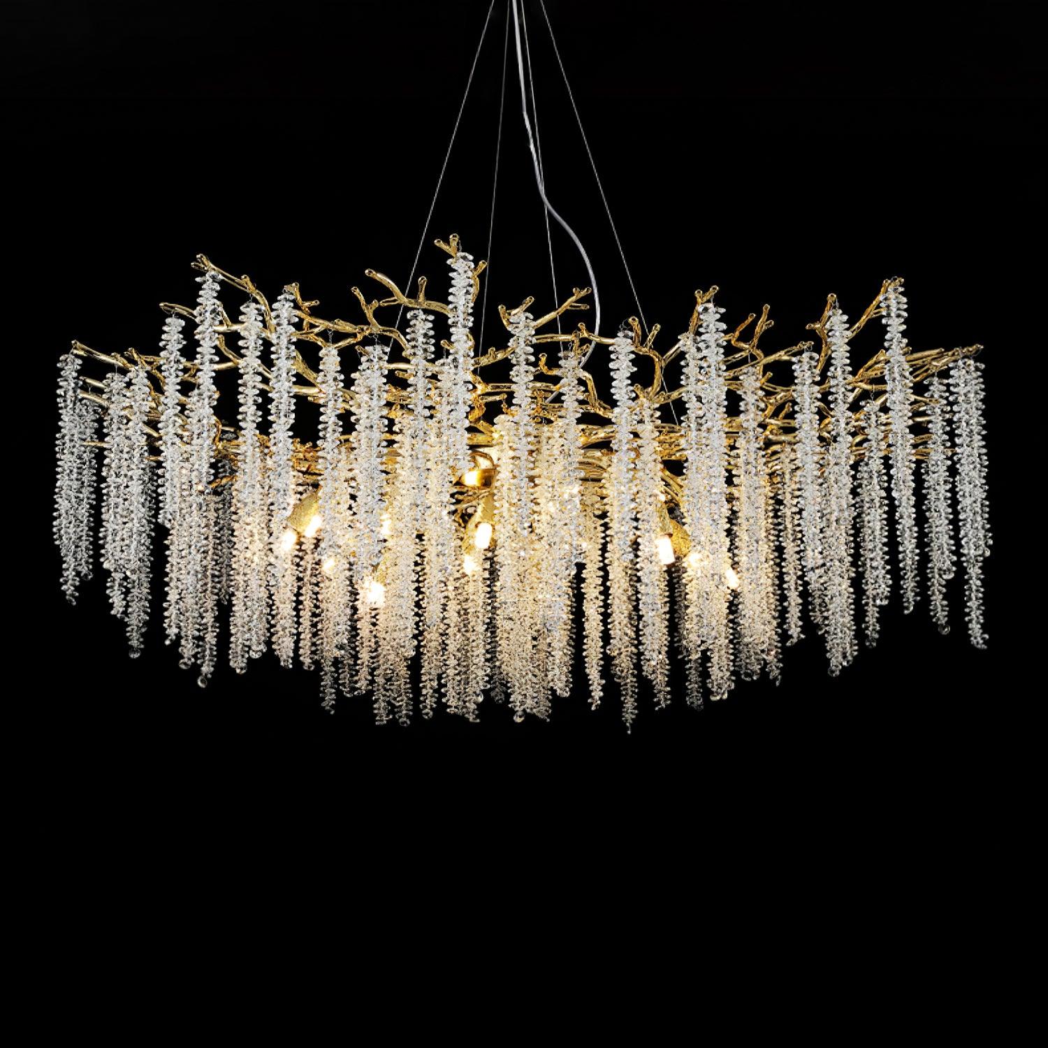Wisteria Flower Crystal Chandelier - Blowlighting