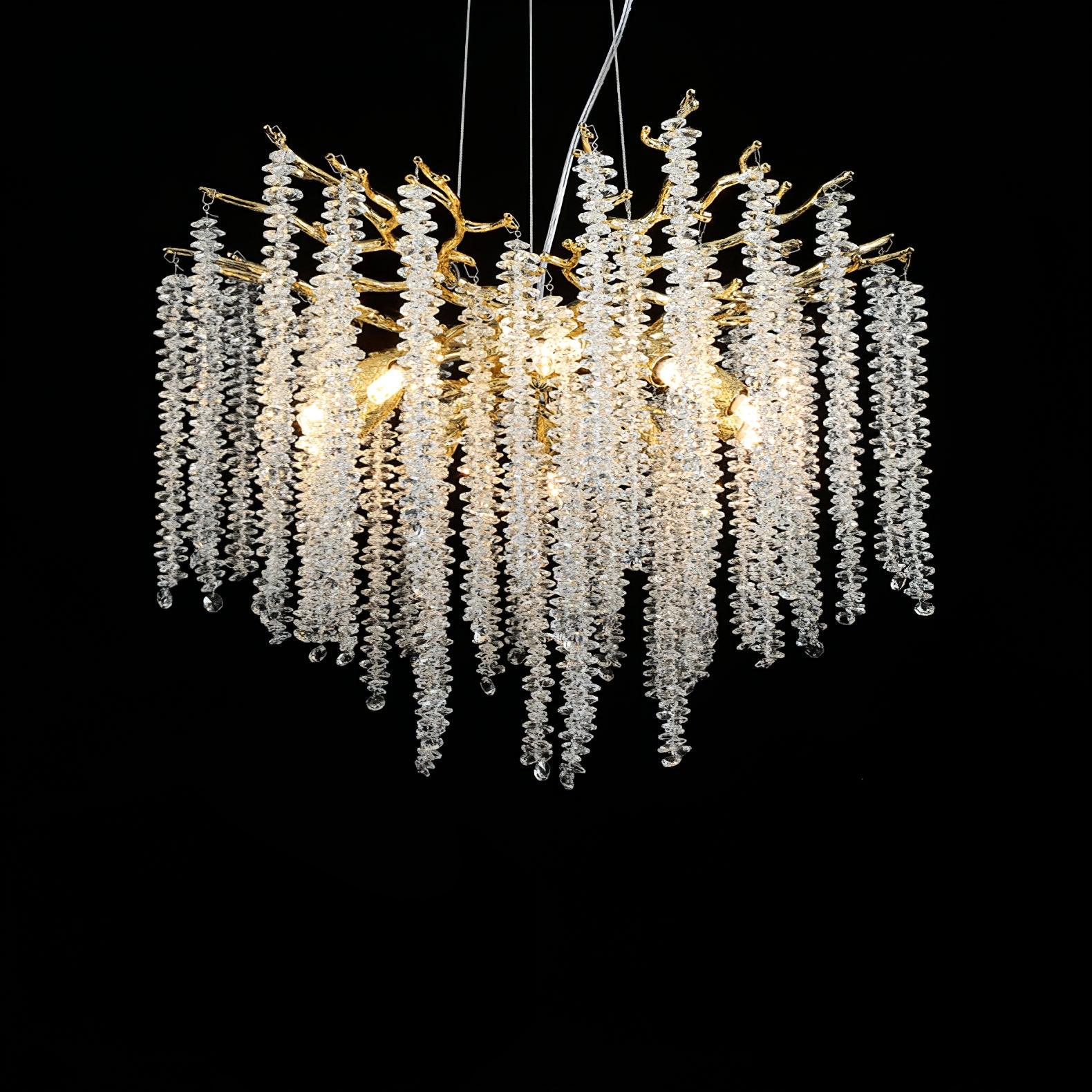 Wisteria Flower Crystal Chandelier - Blowlighting