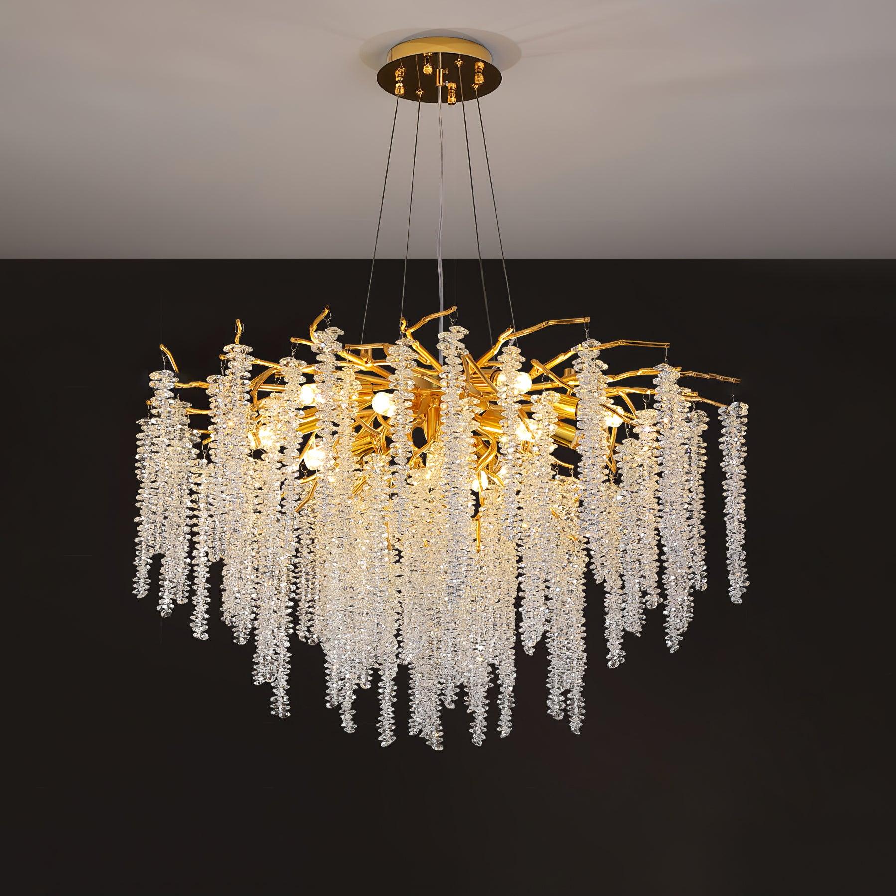 Wisteria Flower Crystal Chandelier - Blowlighting