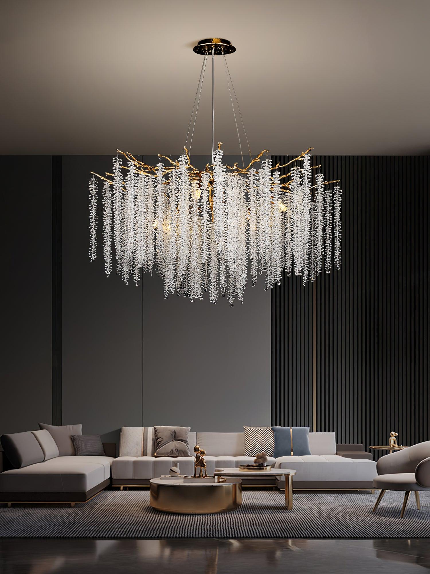 Wisteria Flower Crystal Chandelier - Blowlighting