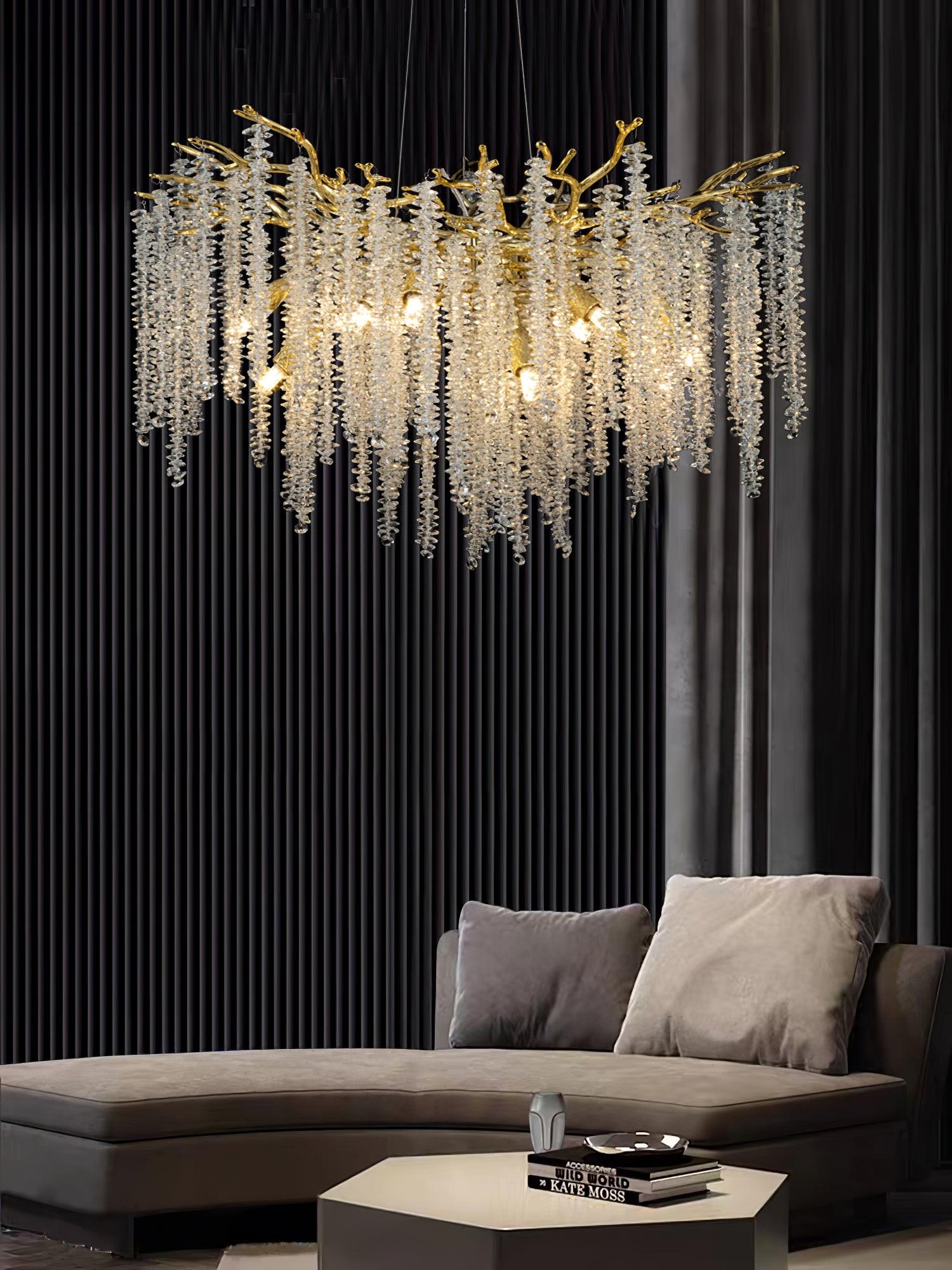 Wisteria Flower Crystal Chandelier - Blowlighting