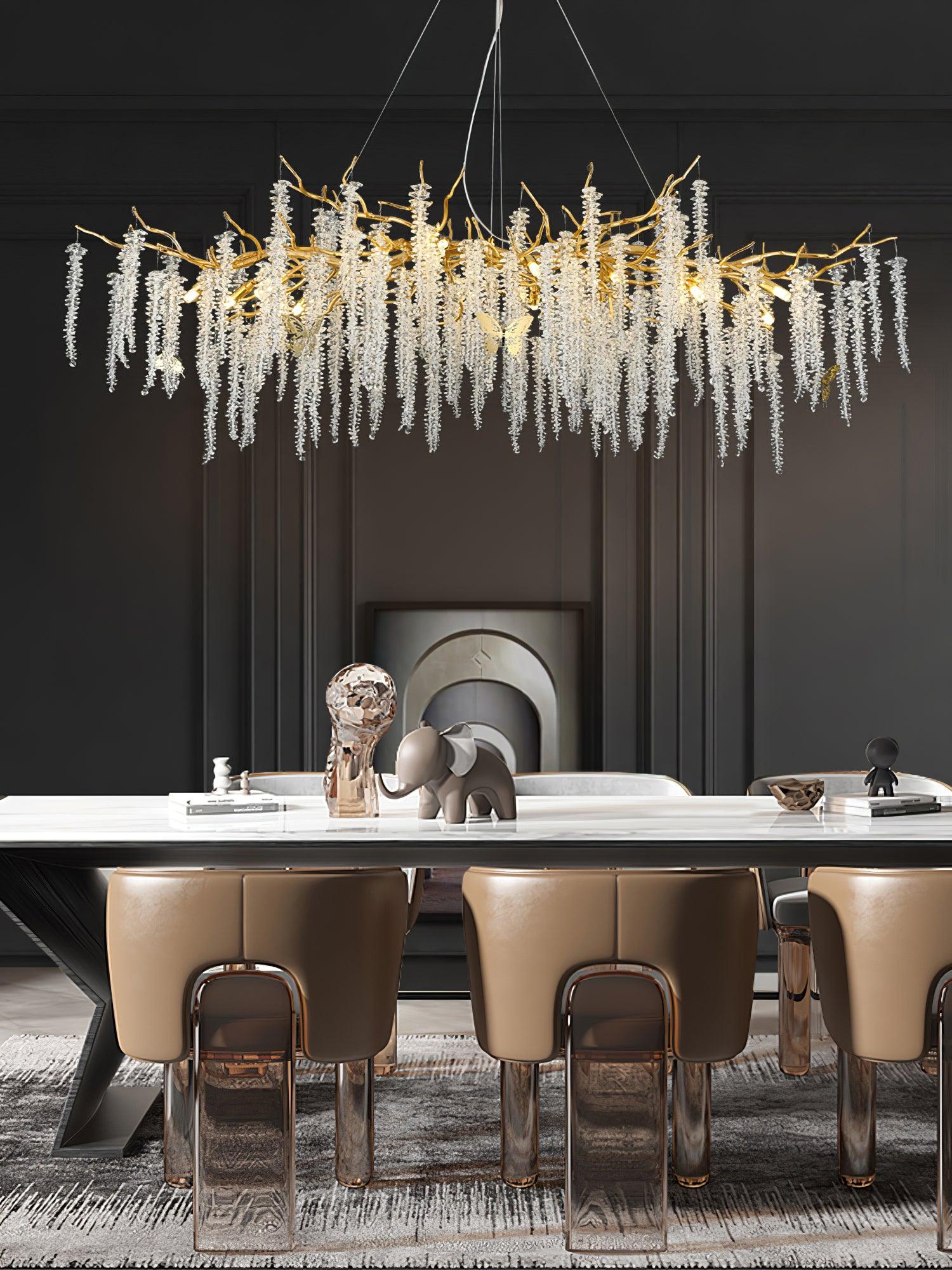 Wisteria Flower Crystal Chandelier - Blowlighting