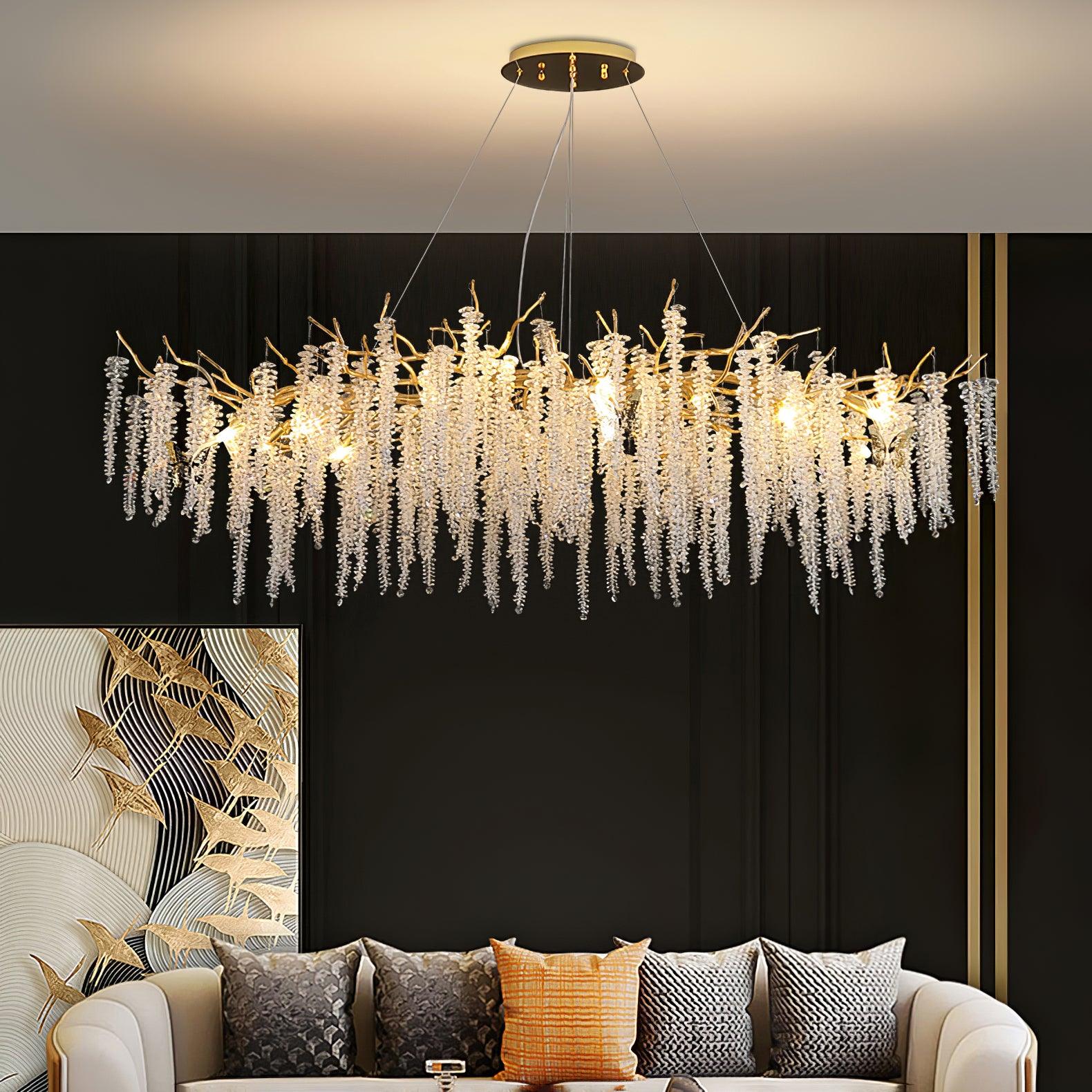 Wisteria Flower Crystal Chandelier - Blowlighting