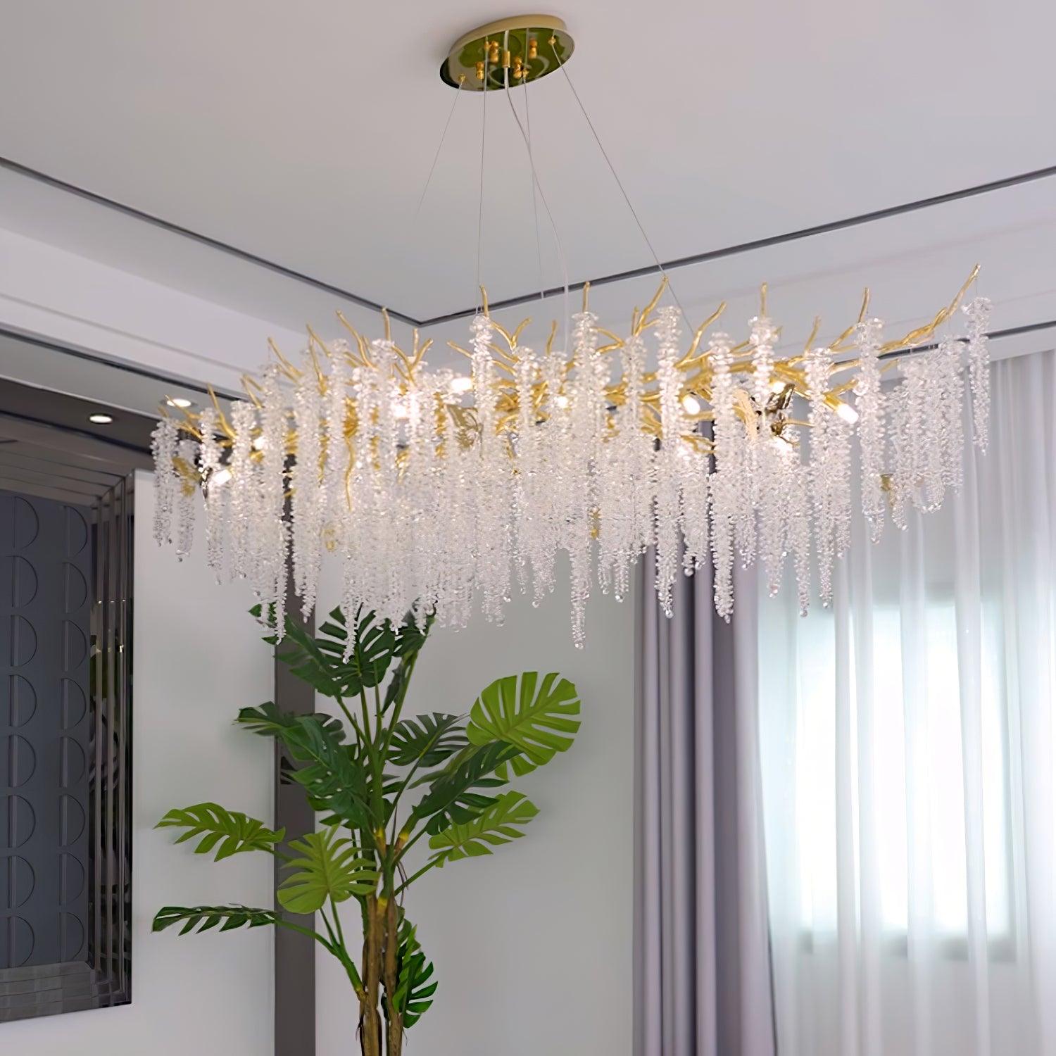 Wisteria Flower Crystal Chandelier - Blowlighting