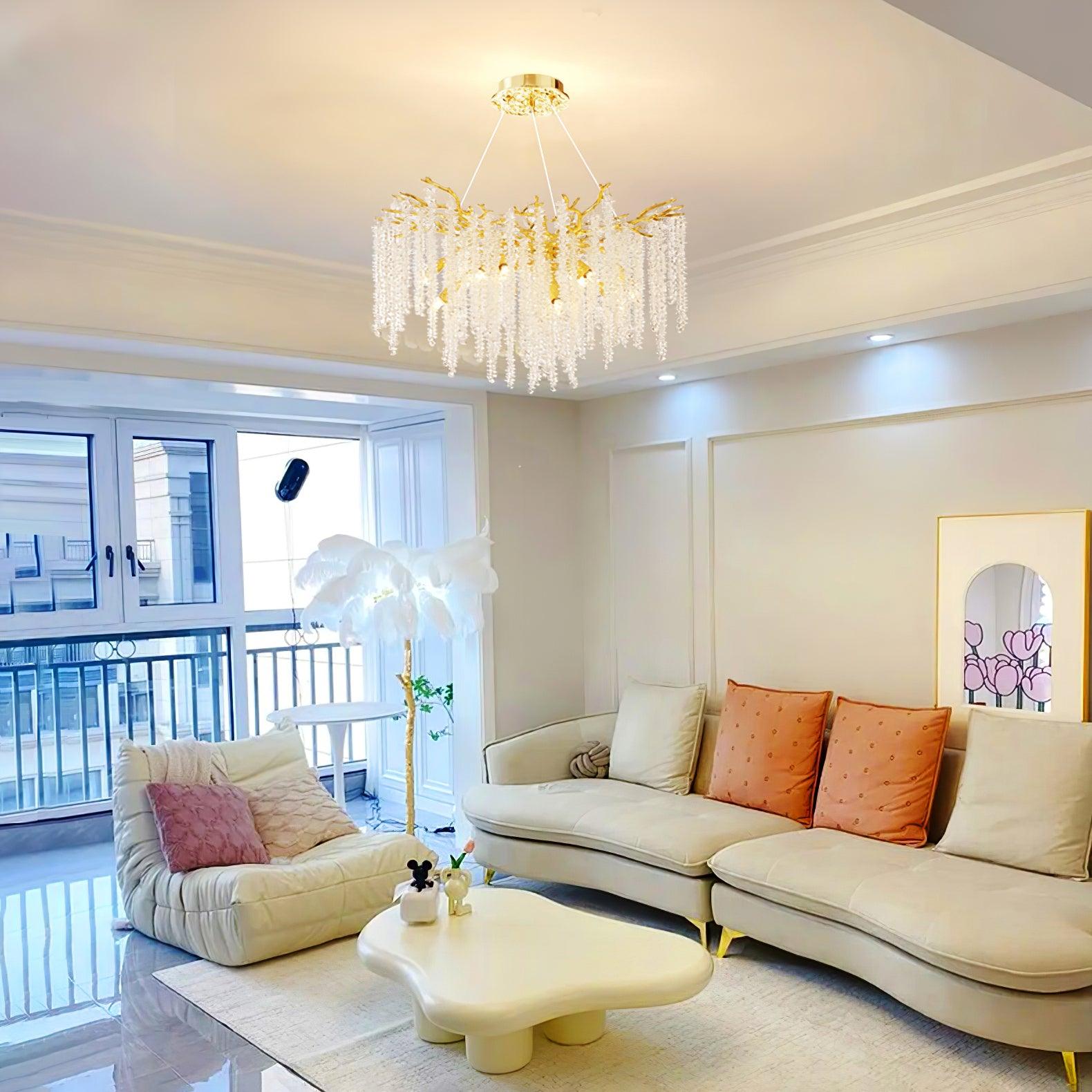 Wisteria Flower Crystal Chandelier - Blowlighting