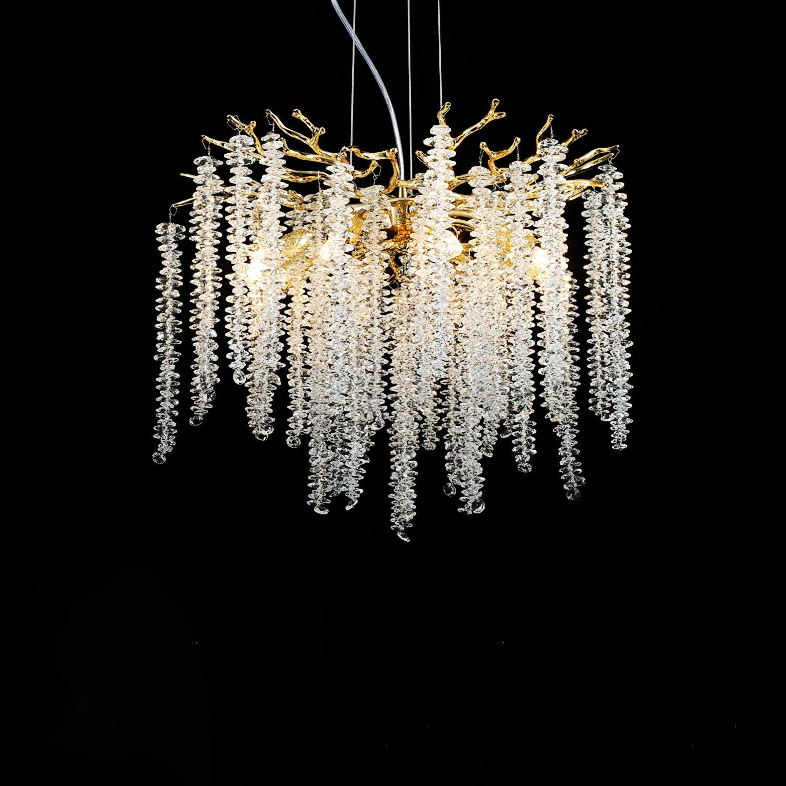 Wisteria Flower Crystal Chandelier - Blowlighting