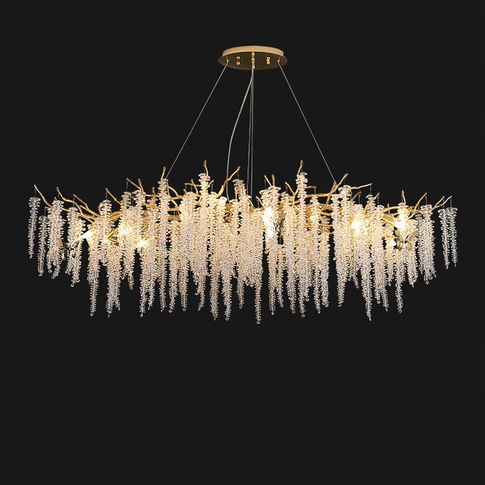 Wisteria Flower Crystal Chandelier - Blowlighting
