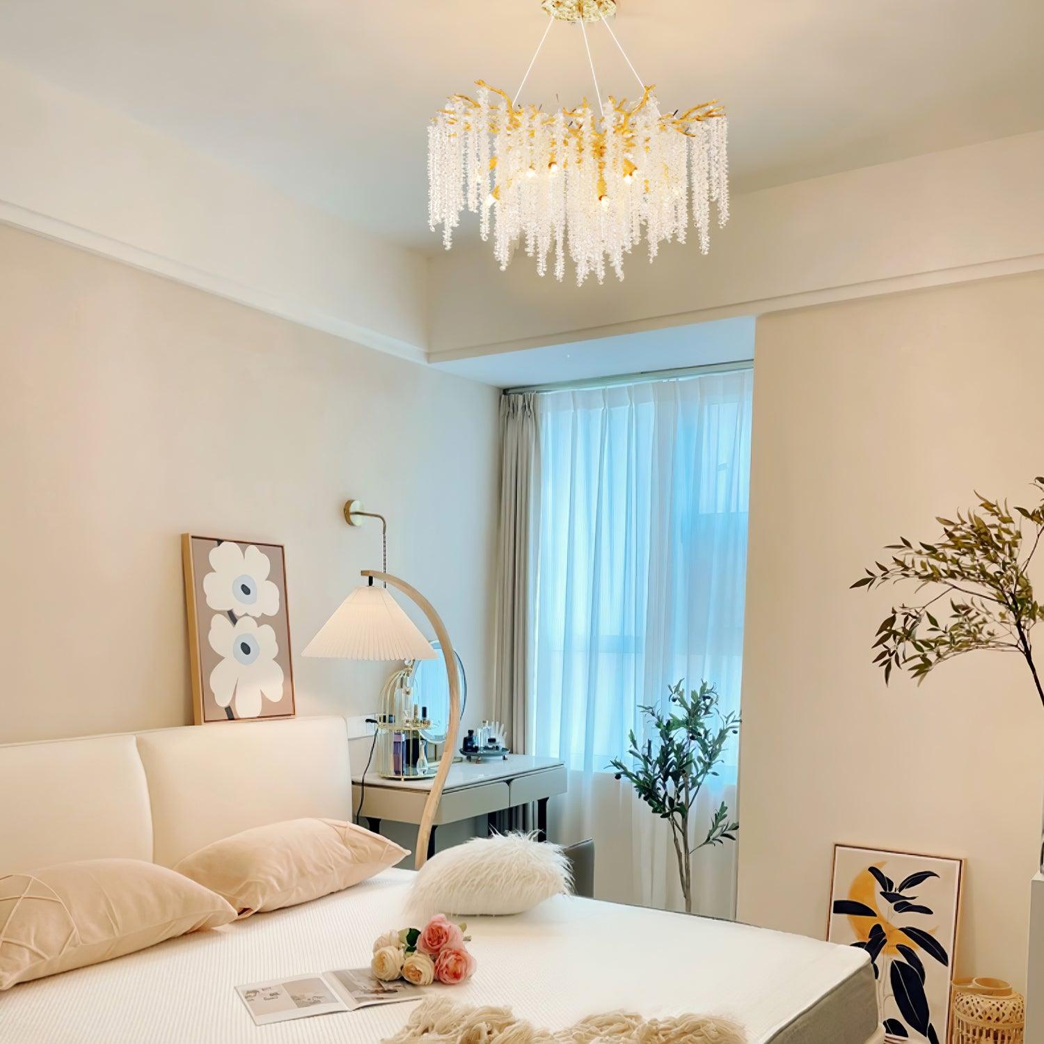 Wisteria Flower Crystal Chandelier - Blowlighting