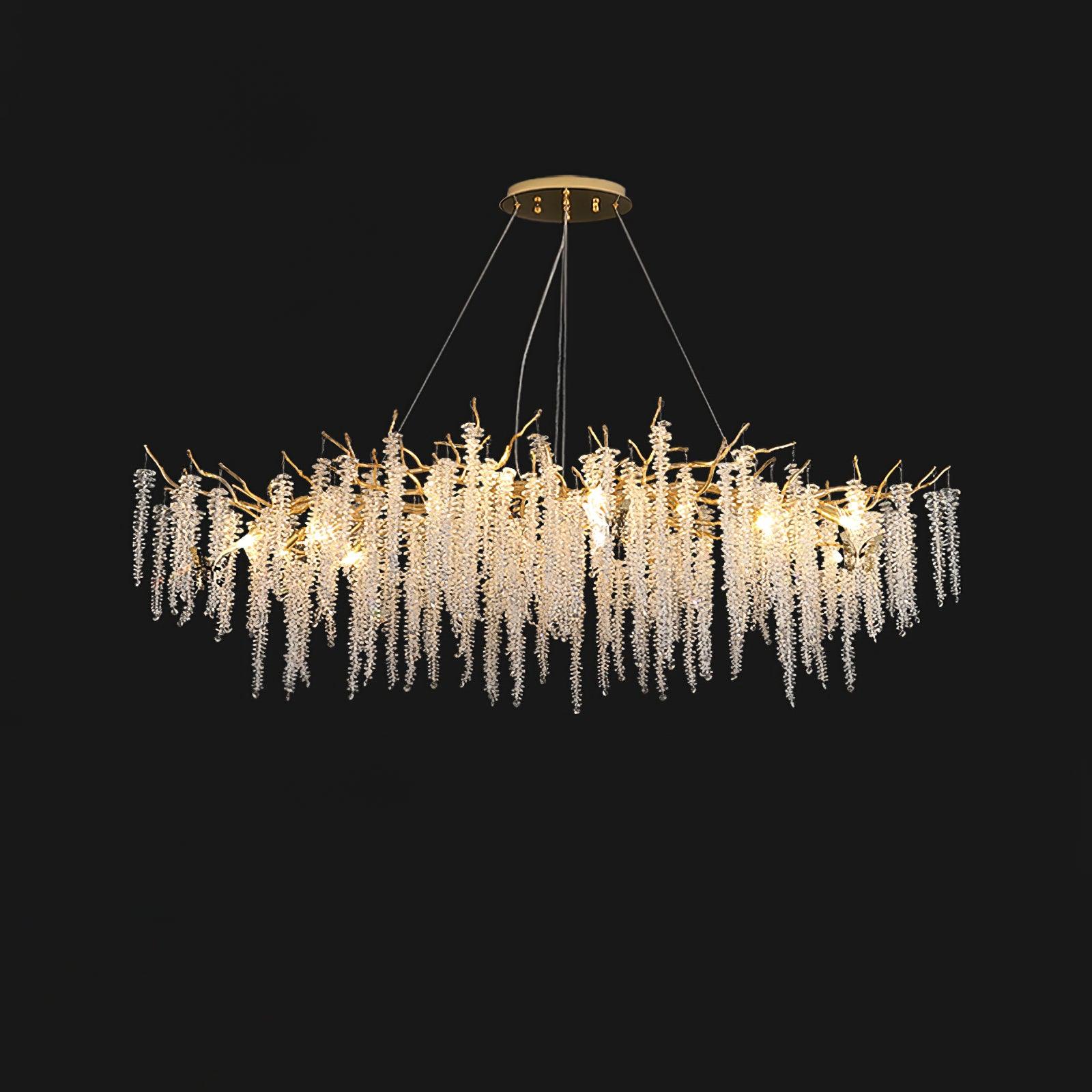 Wisteria Flower Crystal Chandelier - Blowlighting