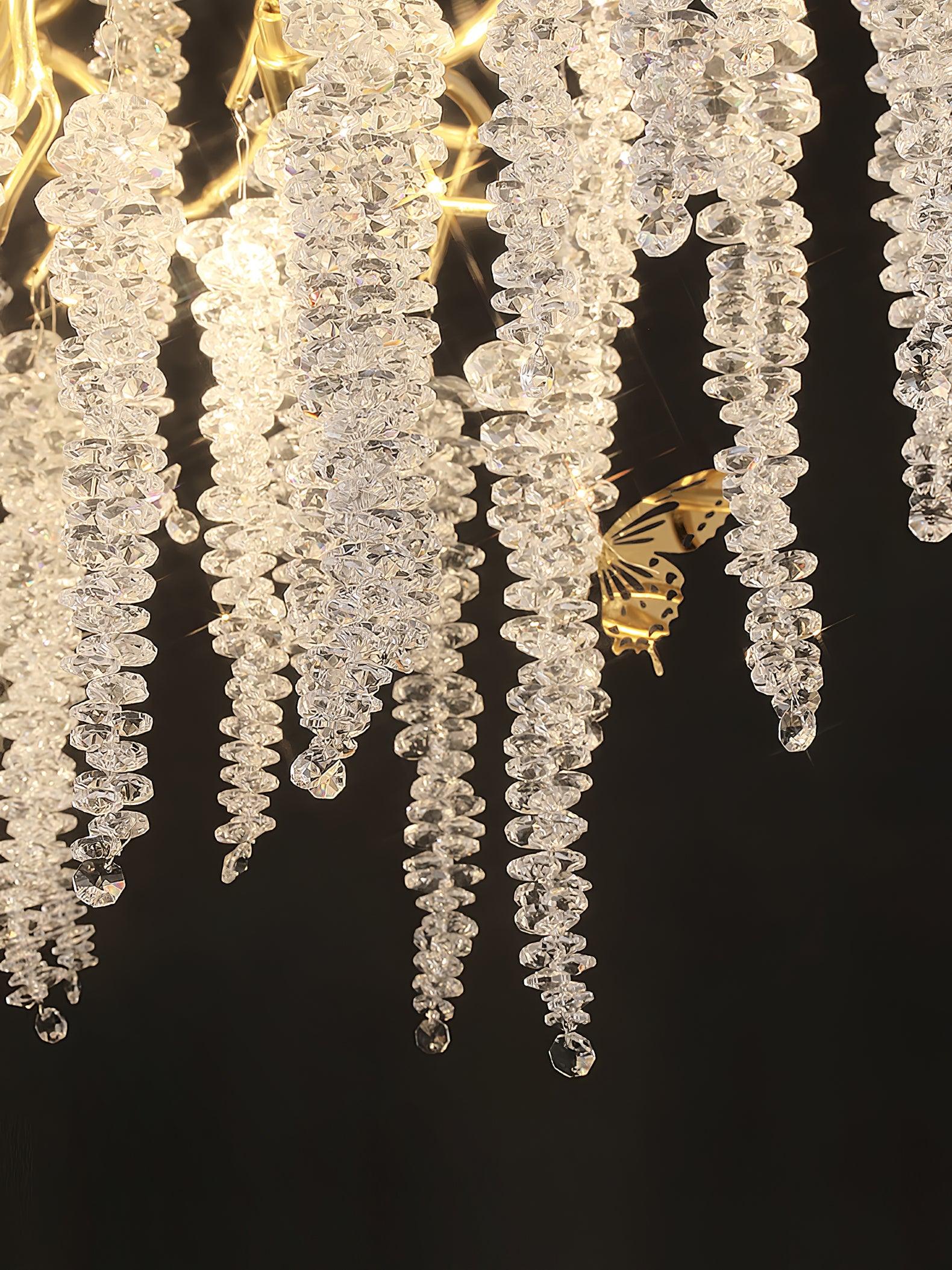 Wisteria Flower Crystal Chandelier - Blowlighting