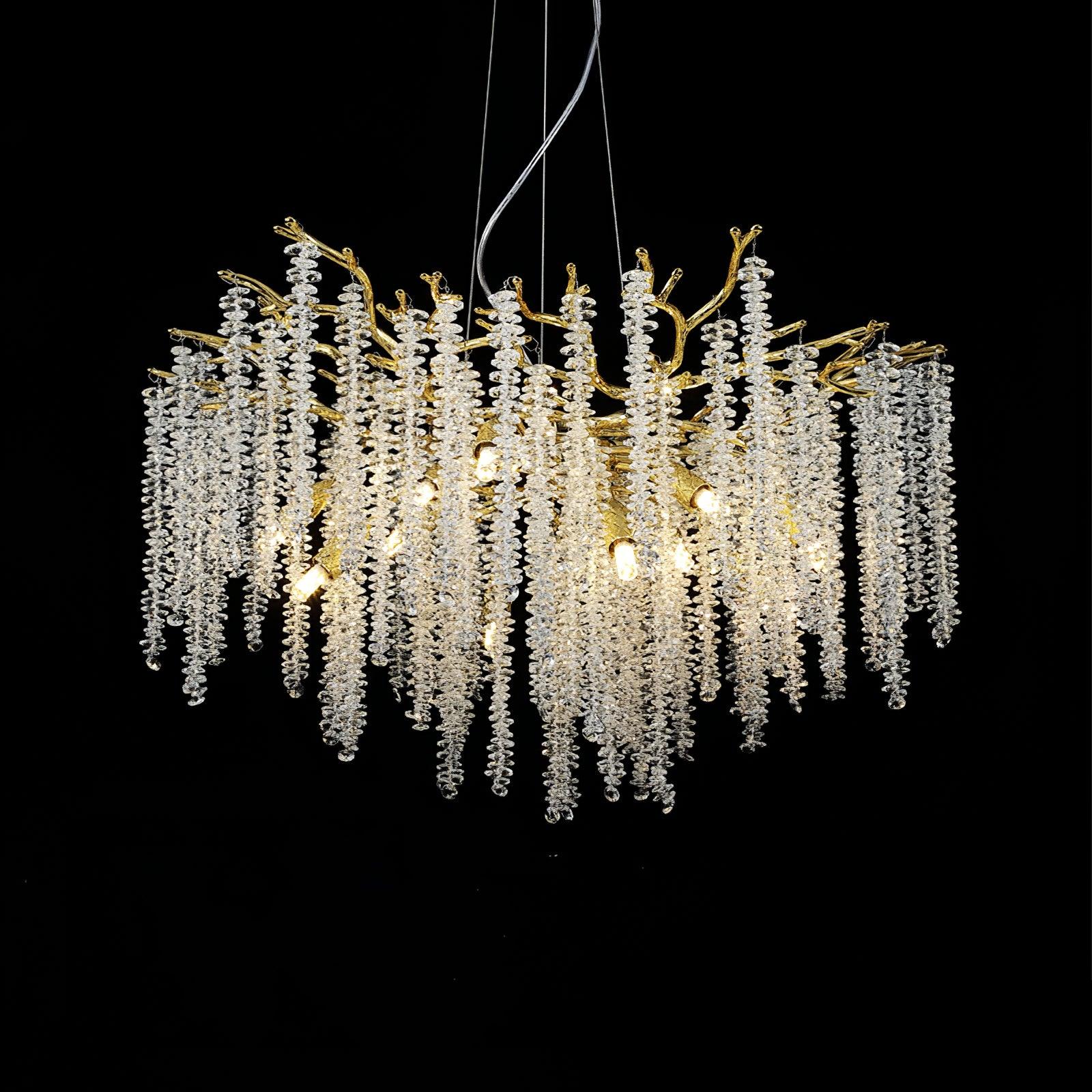 Wisteria Flower Crystal Chandelier - Blowlighting