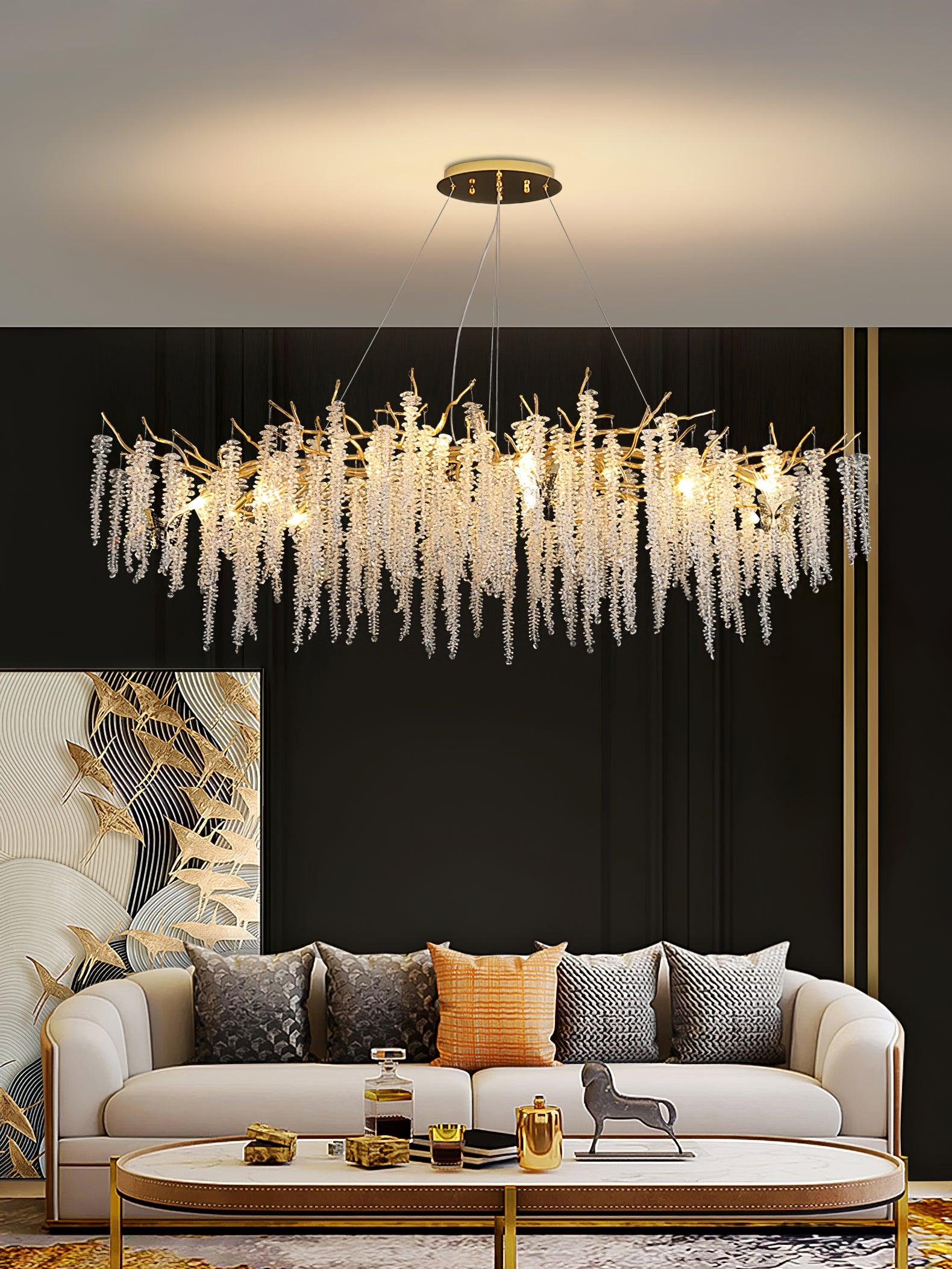 Wisteria Flower Crystal Chandelier - Blowlighting