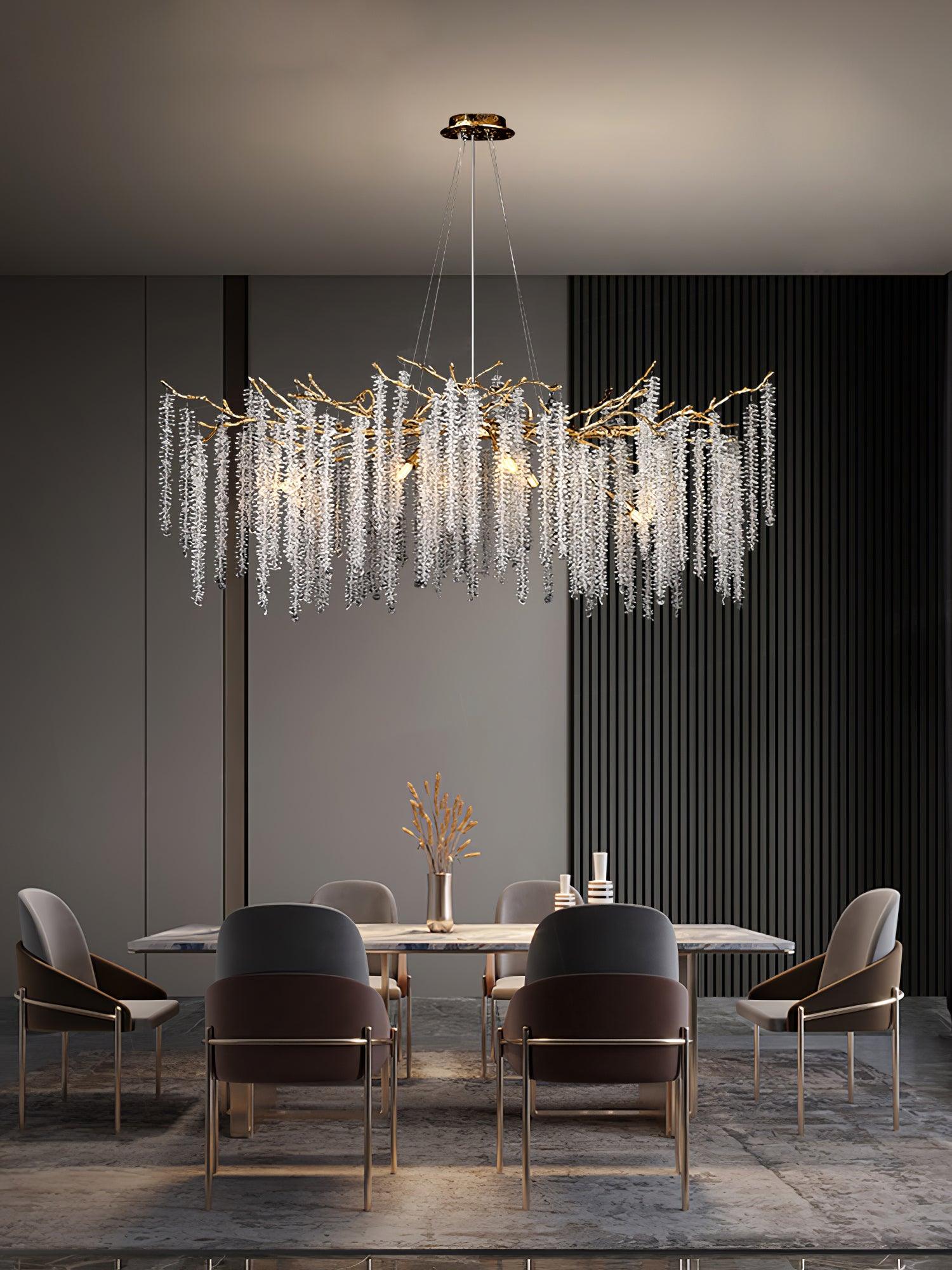 Wisteria Flower Crystal Chandelier - Blowlighting