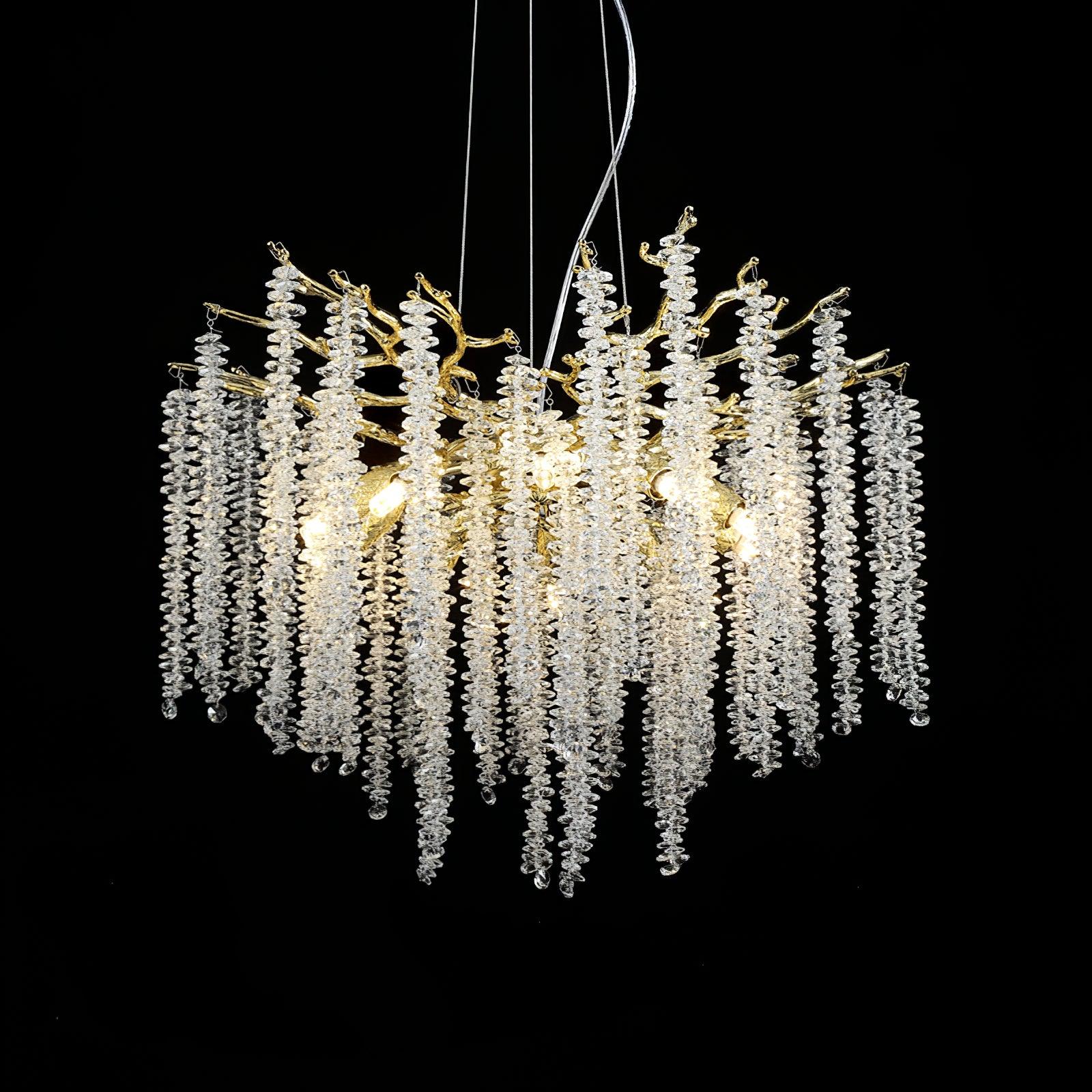 Wisteria Flower Crystal Chandelier - Blowlighting
