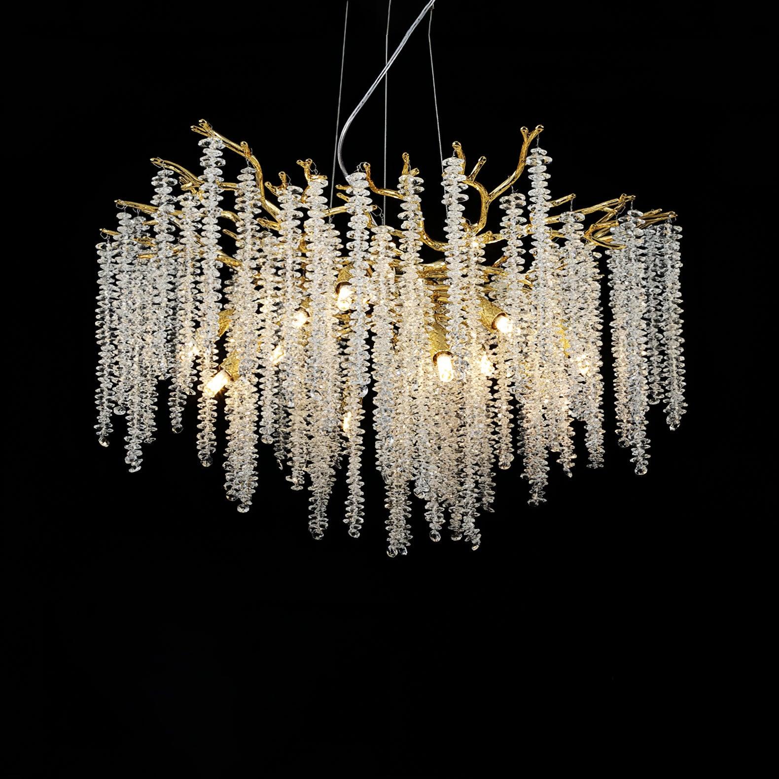 Wisteria Flower Crystal Chandelier - Blowlighting