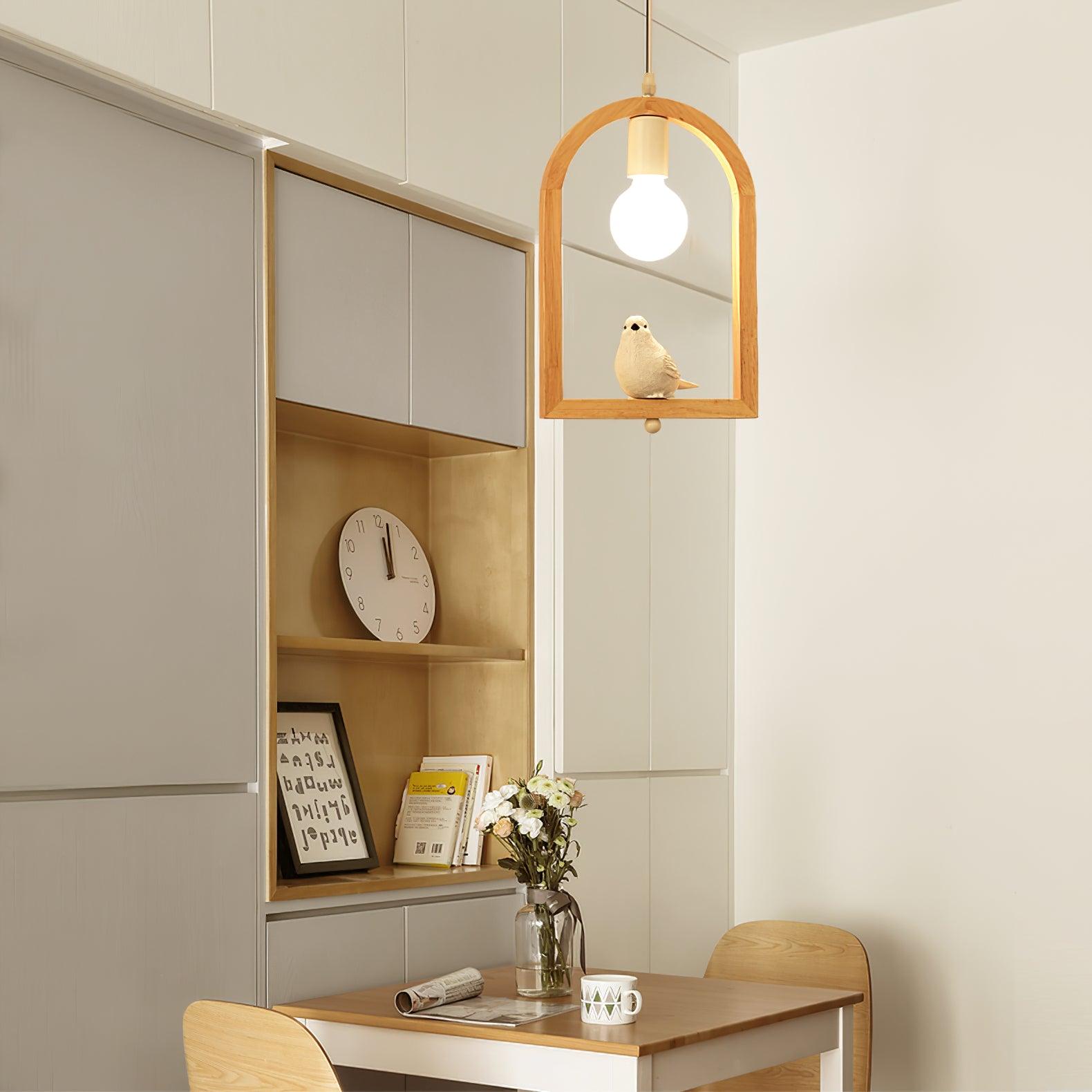 Wood Bird Resin Pendant Light - Blowlighting