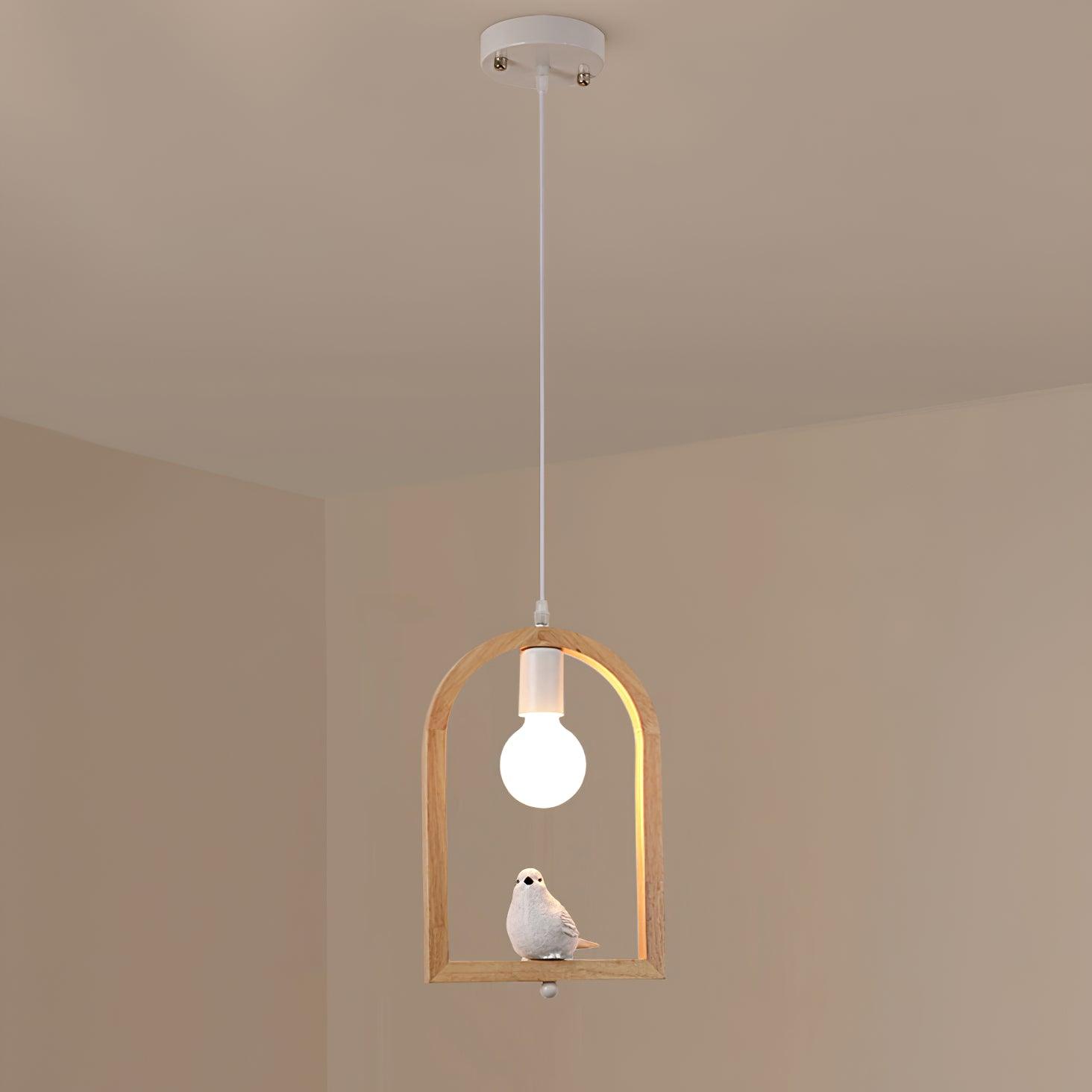 Wood Bird Resin Pendant Light - Blowlighting