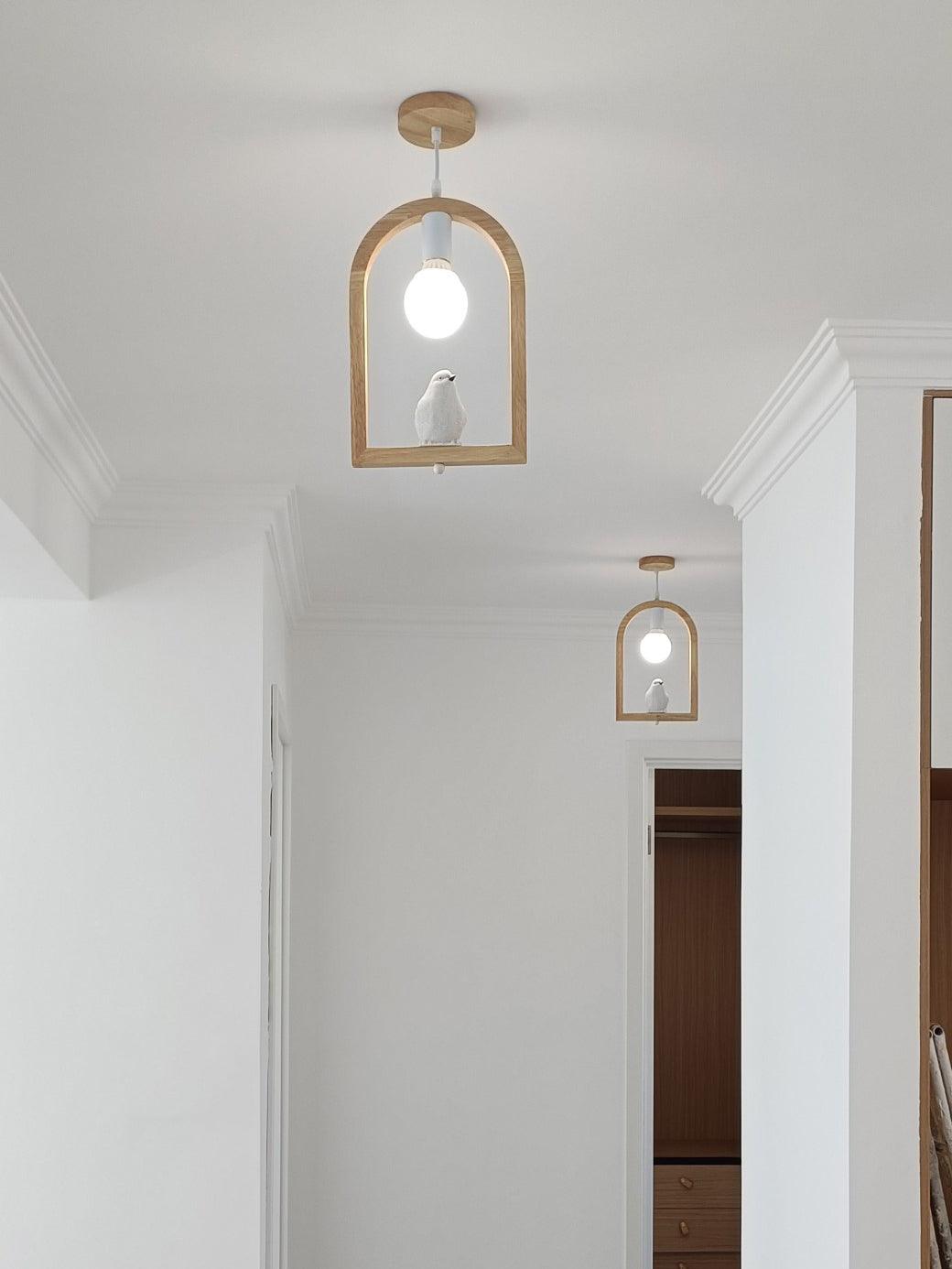 Wood Bird Resin Pendant Light - Blowlighting